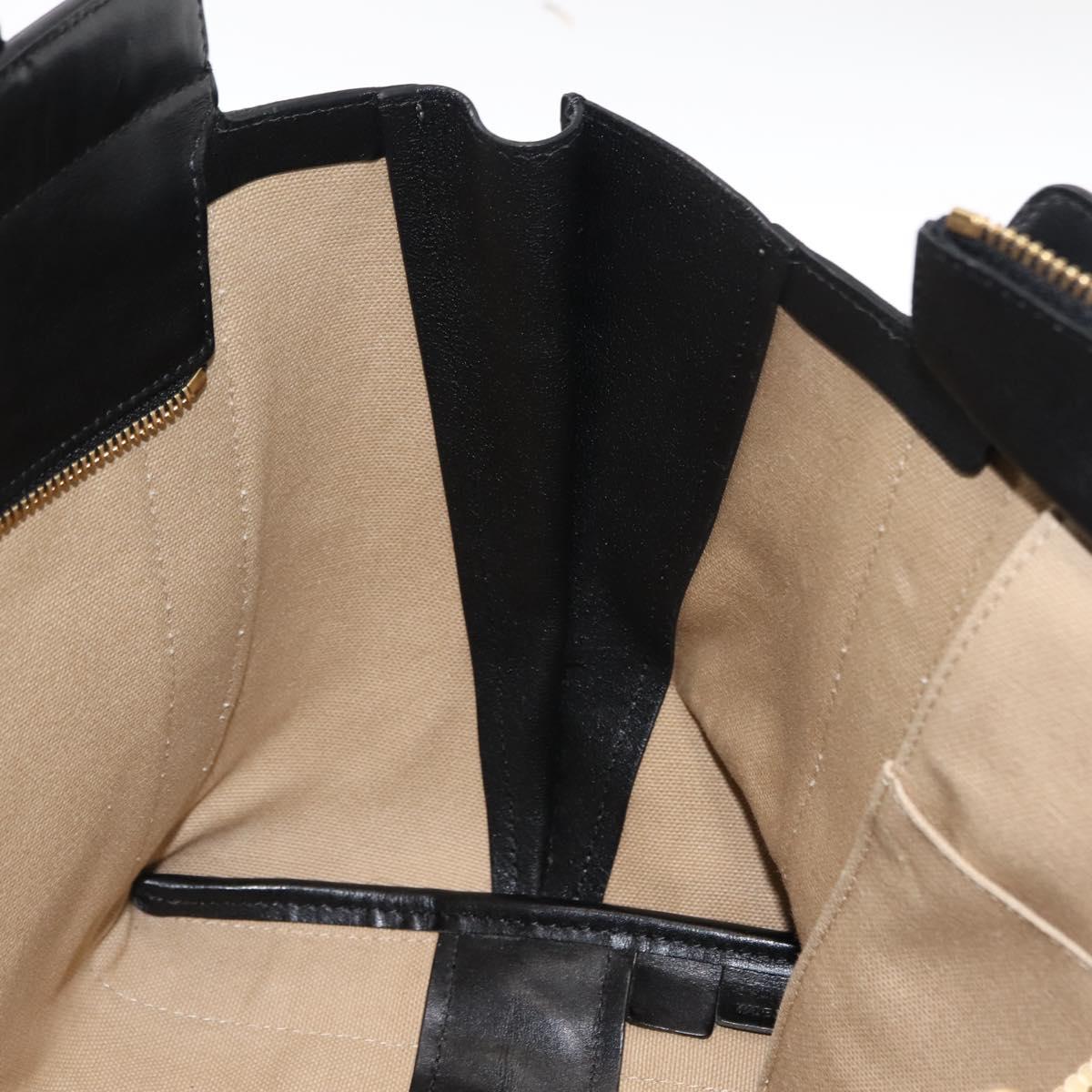 Chloe Alison Tote Bag Leather Pink Black Auth am9218