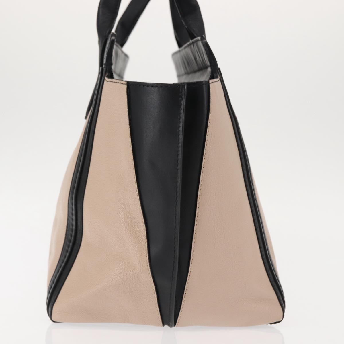 Chloe Alison Tote Bag Leather Pink Black Auth am9218