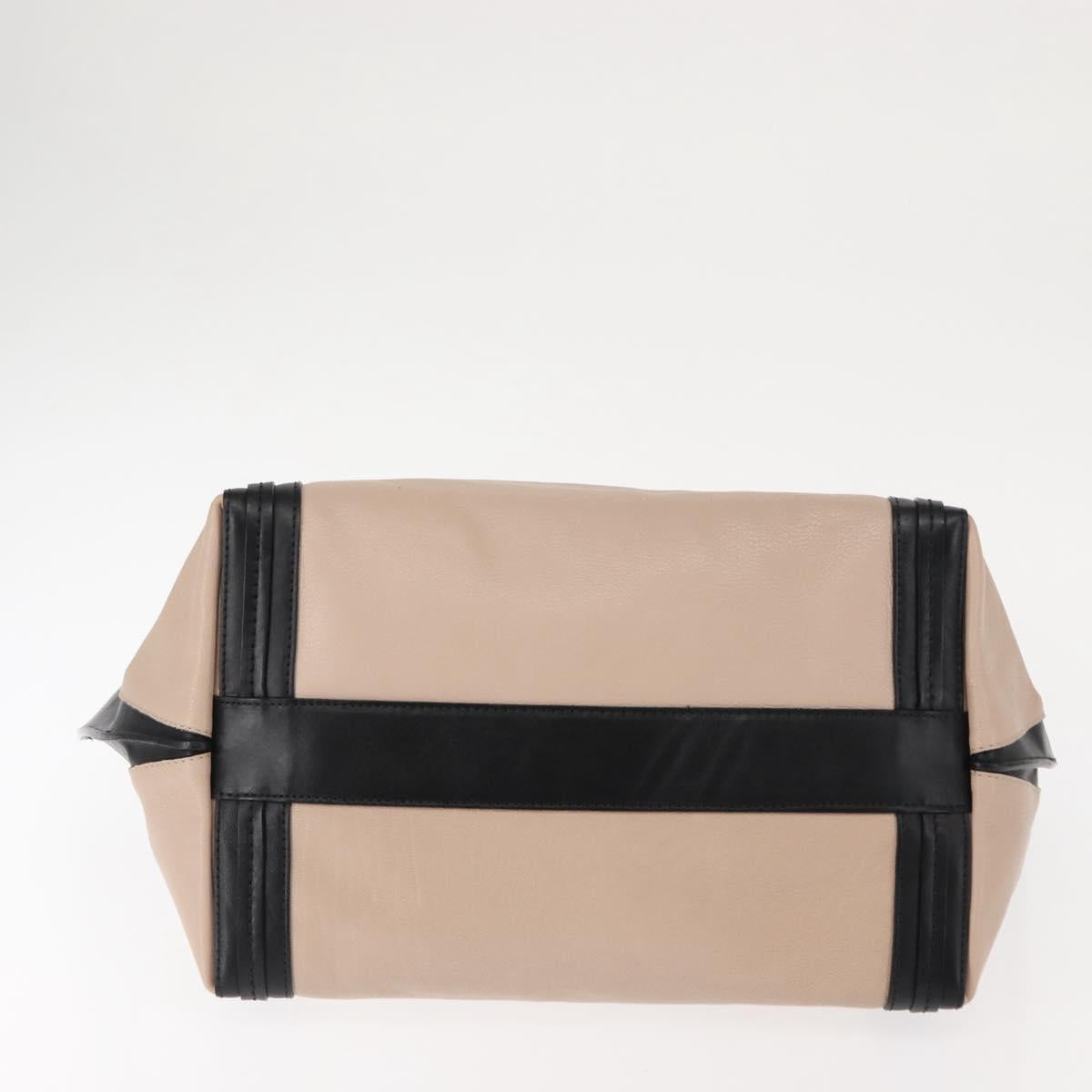 Chloe Alison Tote Bag Leather Pink Black Auth am9218