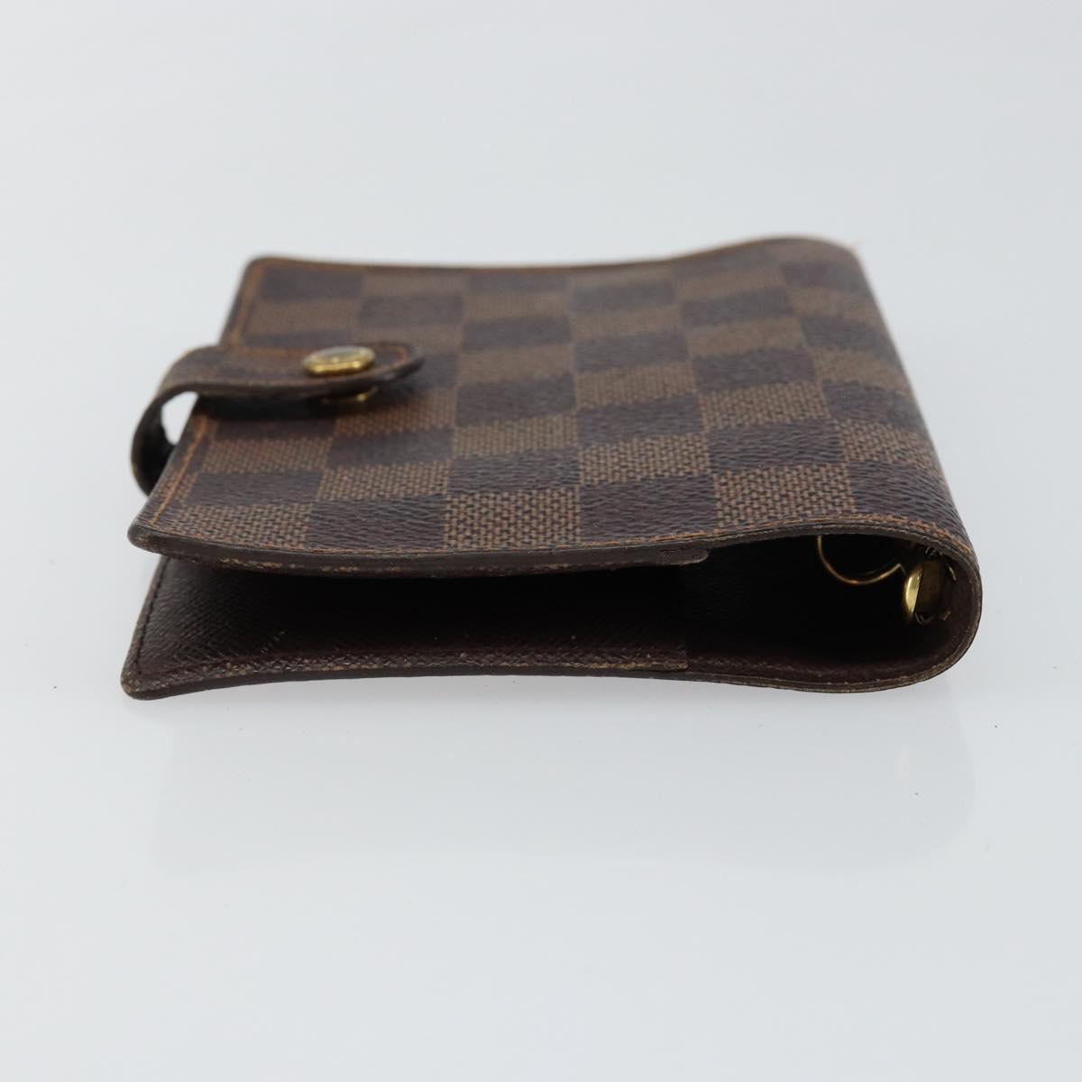 LOUIS VUITTON Damier Ebene Agenda PM Day Planner Cover R20700 LV Auth am9222