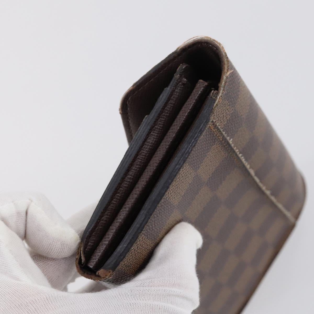 LOUIS VUITTON Damier Ebene Monogram Wallet 3Set LV Auth am9224