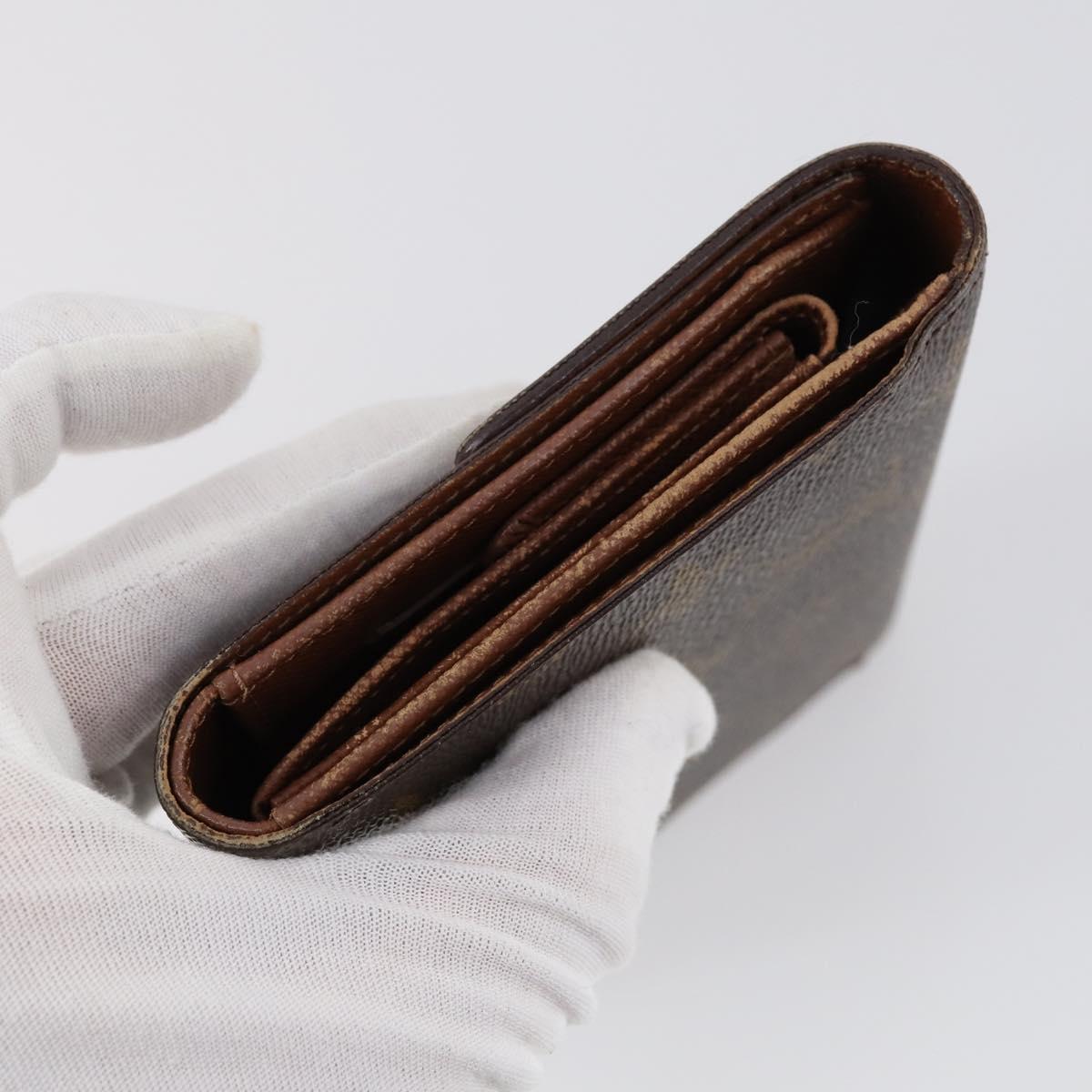 LOUIS VUITTON Damier Ebene Monogram Wallet 3Set LV Auth am9224