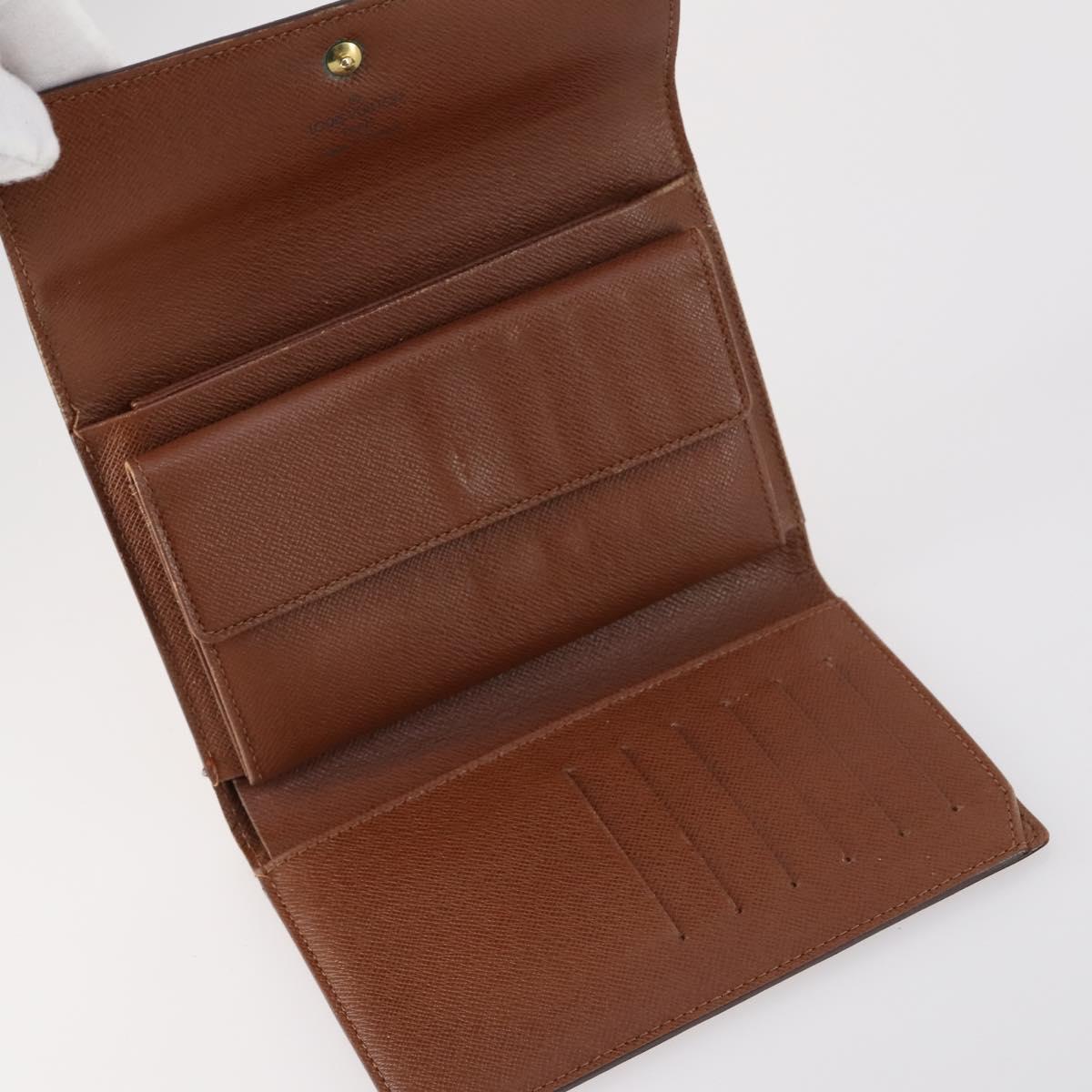 LOUIS VUITTON Damier Ebene Monogram Wallet 3Set LV Auth am9224