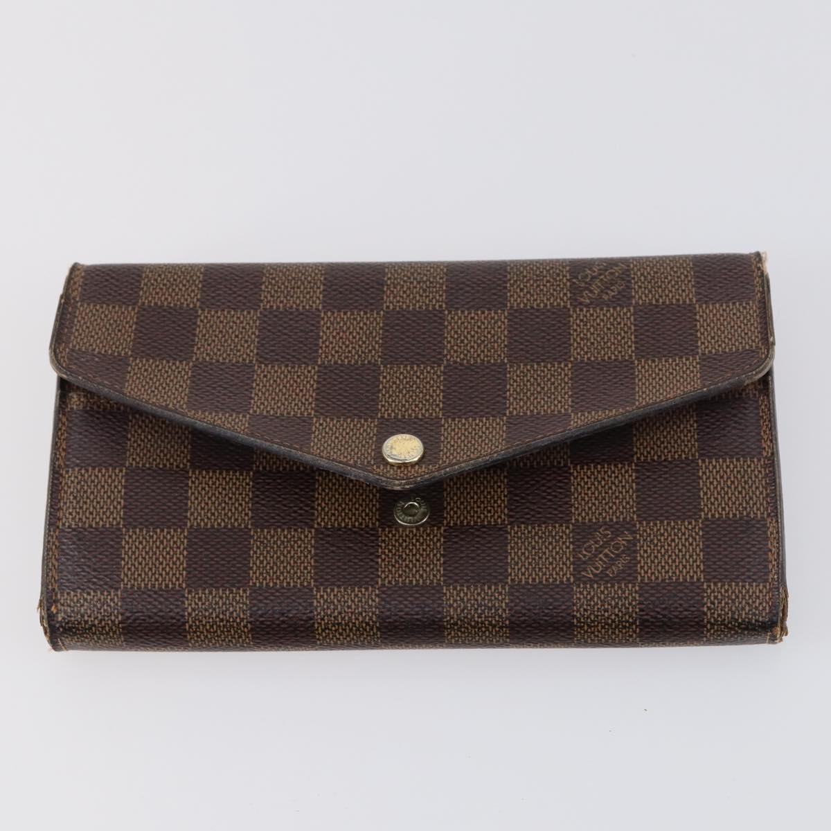 LOUIS VUITTON Damier Ebene Monogram Wallet 3Set LV Auth am9224