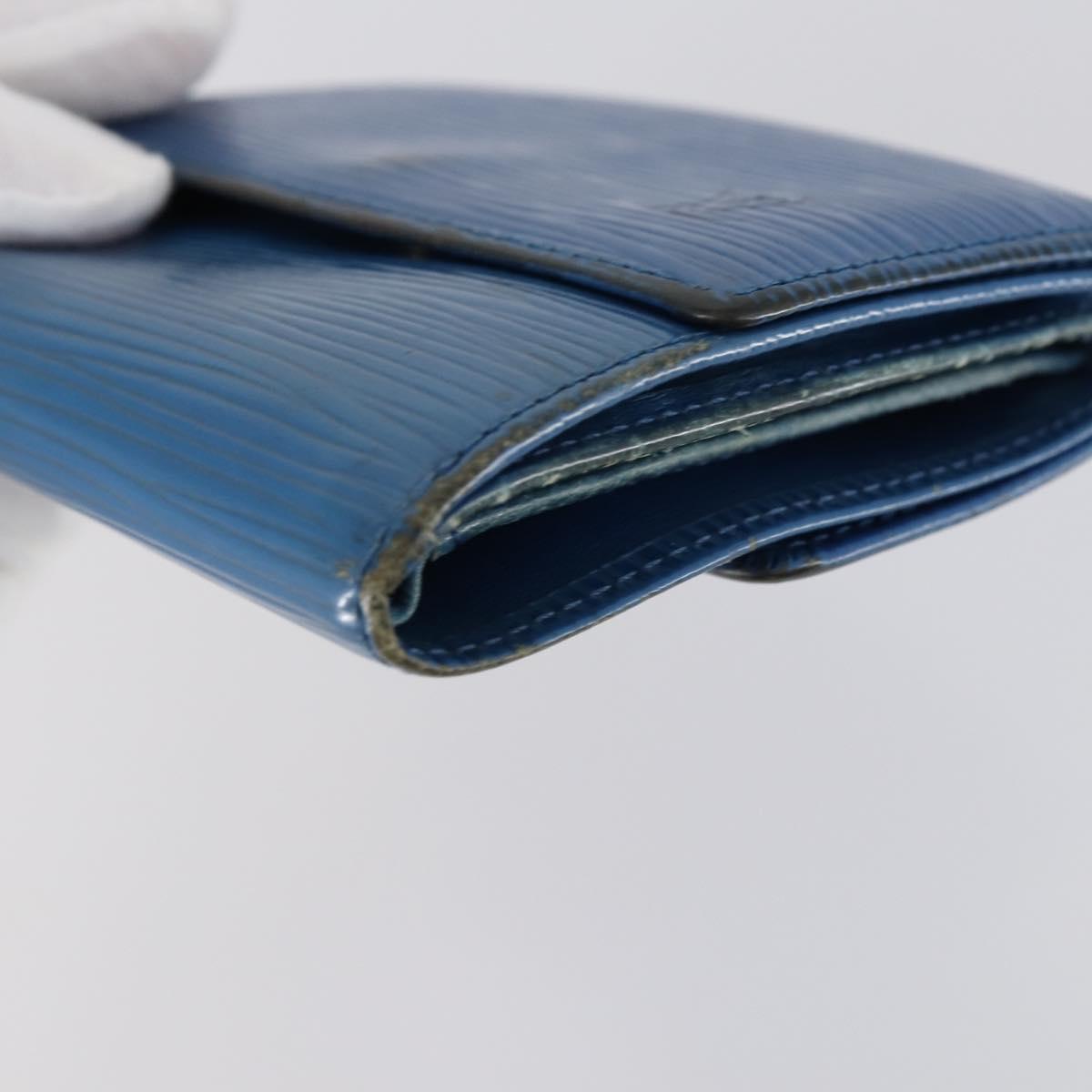 LOUIS VUITTON Epi Monogram Wallet 3Set Blue LV Auth am9225