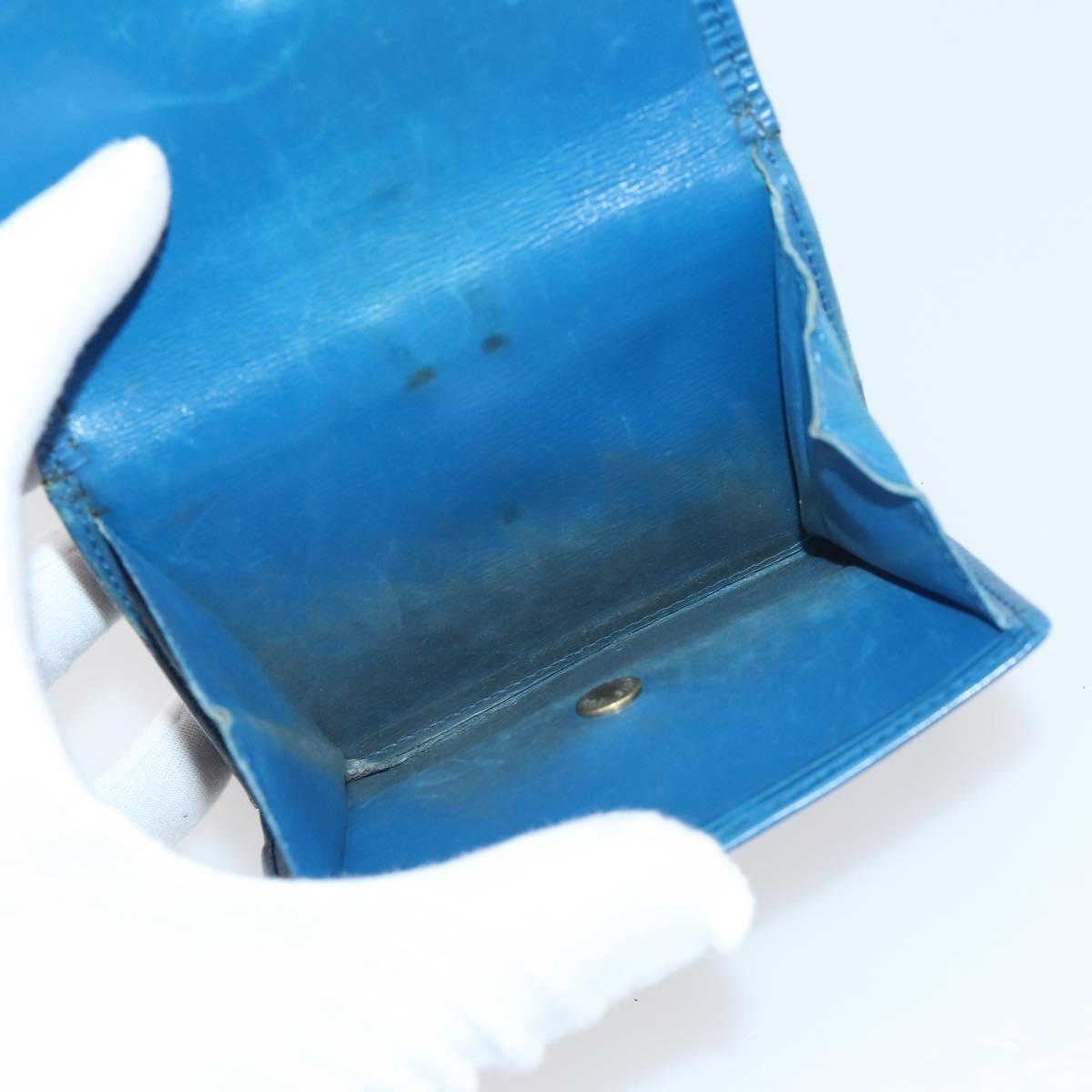 LOUIS VUITTON Epi Monogram Wallet 3Set Blue LV Auth am9225