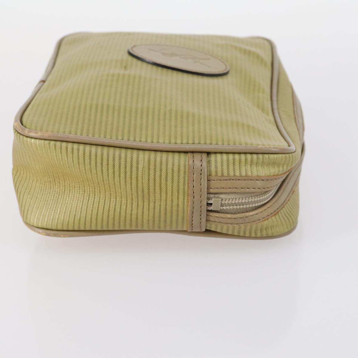 SAINT LAURENT Hand Bag Leather 2Set Black Gold beige Auth am9229