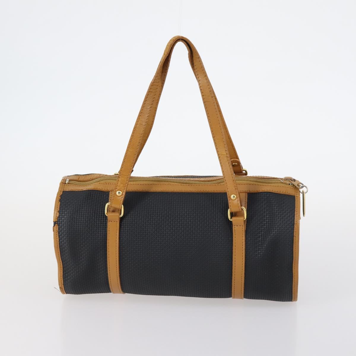 SAINT LAURENT Hand Bag Leather 2Set Black Gold beige Auth am9229