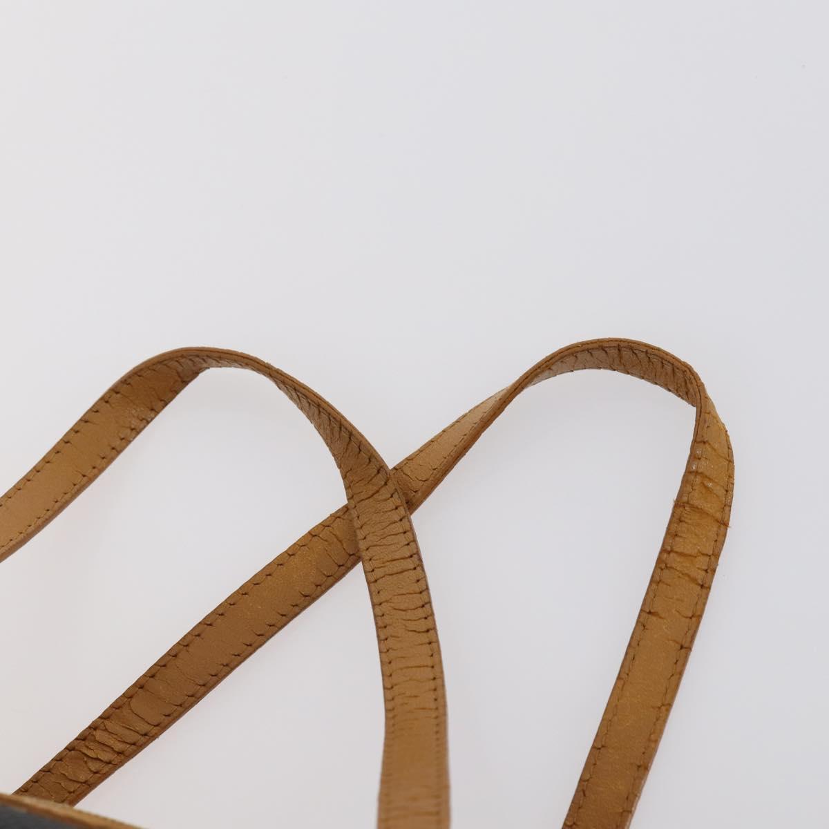 SAINT LAURENT Hand Bag Leather 2Set Black Gold beige Auth am9229