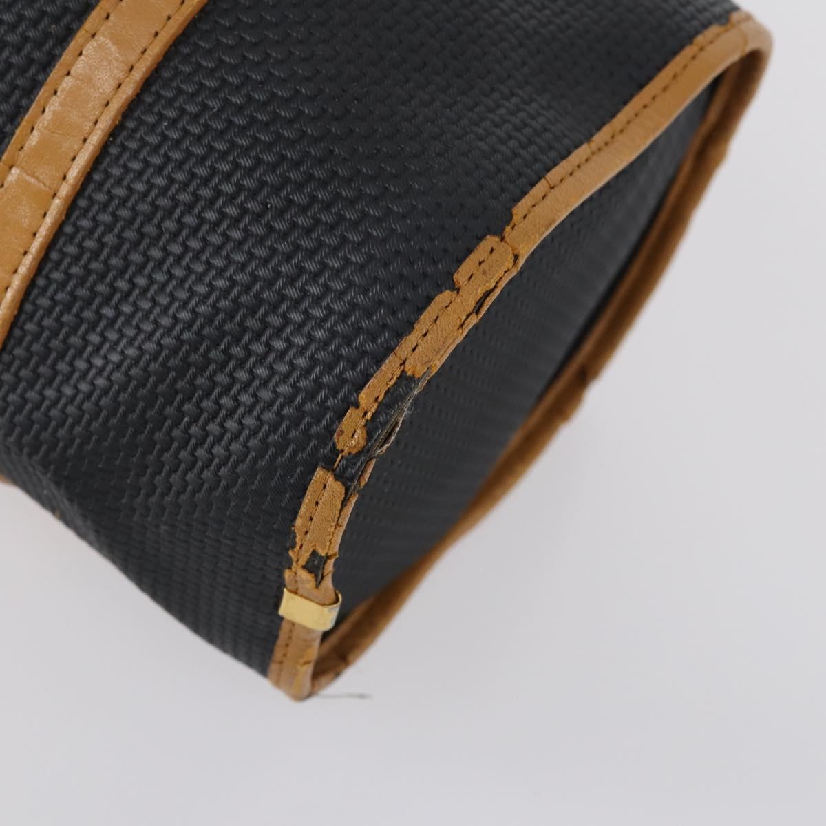 SAINT LAURENT Hand Bag Leather 2Set Black Gold beige Auth am9229