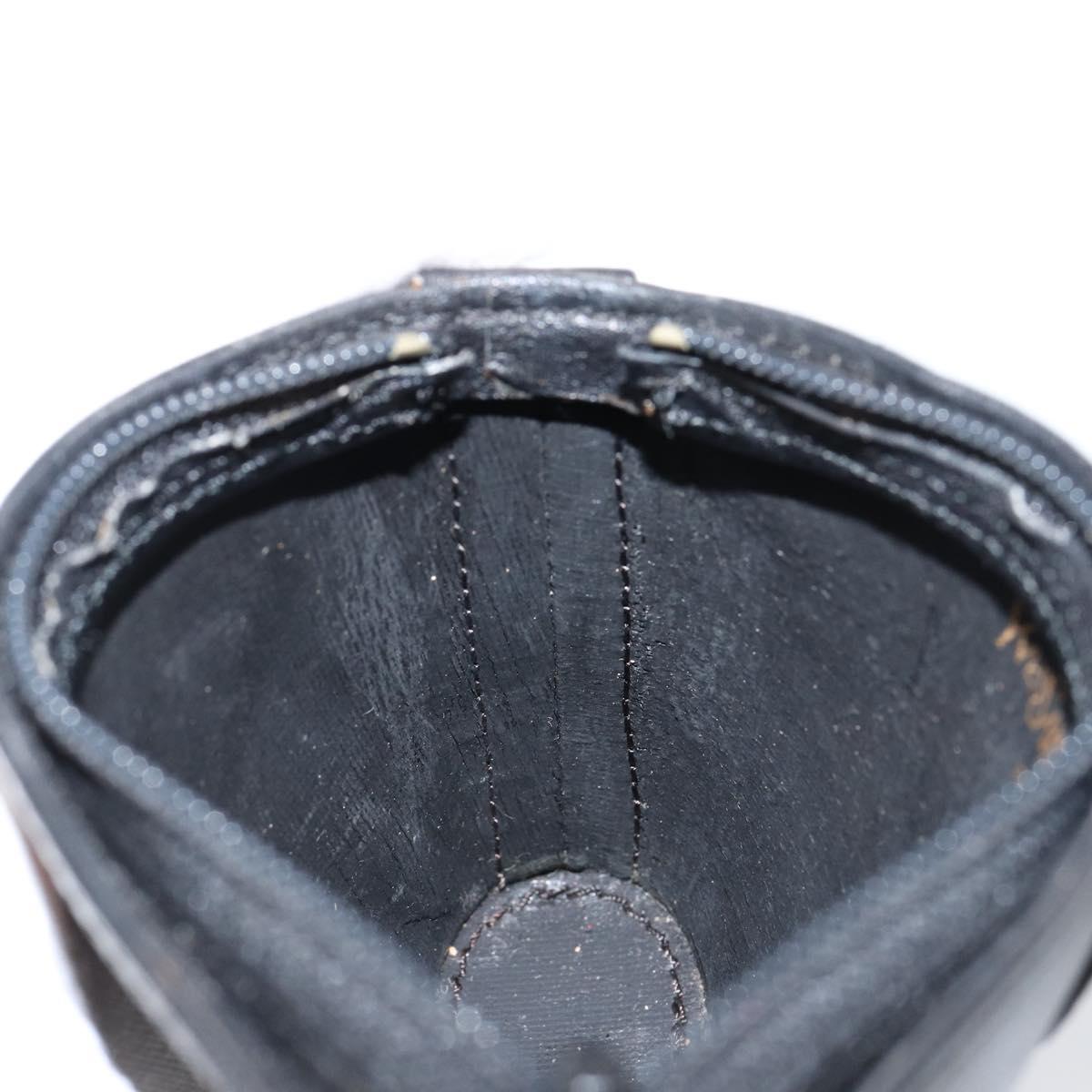 SAINT LAURENT Coin Purse Leather Black Auth am9233