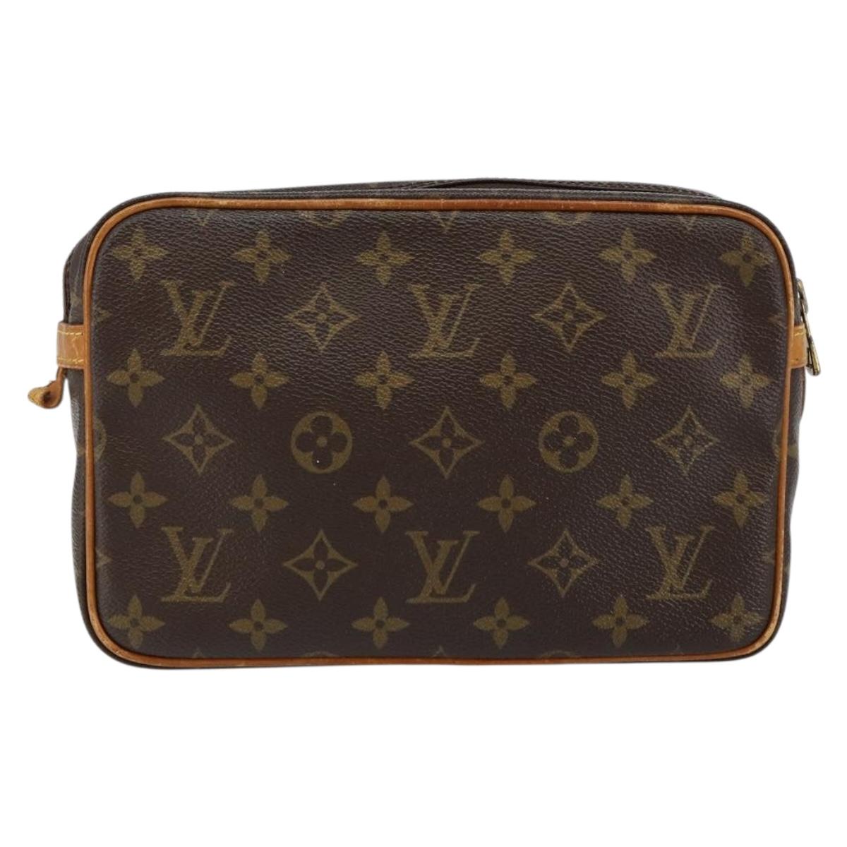 LOUIS VUITTON Monogram Compiegne 23 Clutch Bag M51847 LV Auth am9238