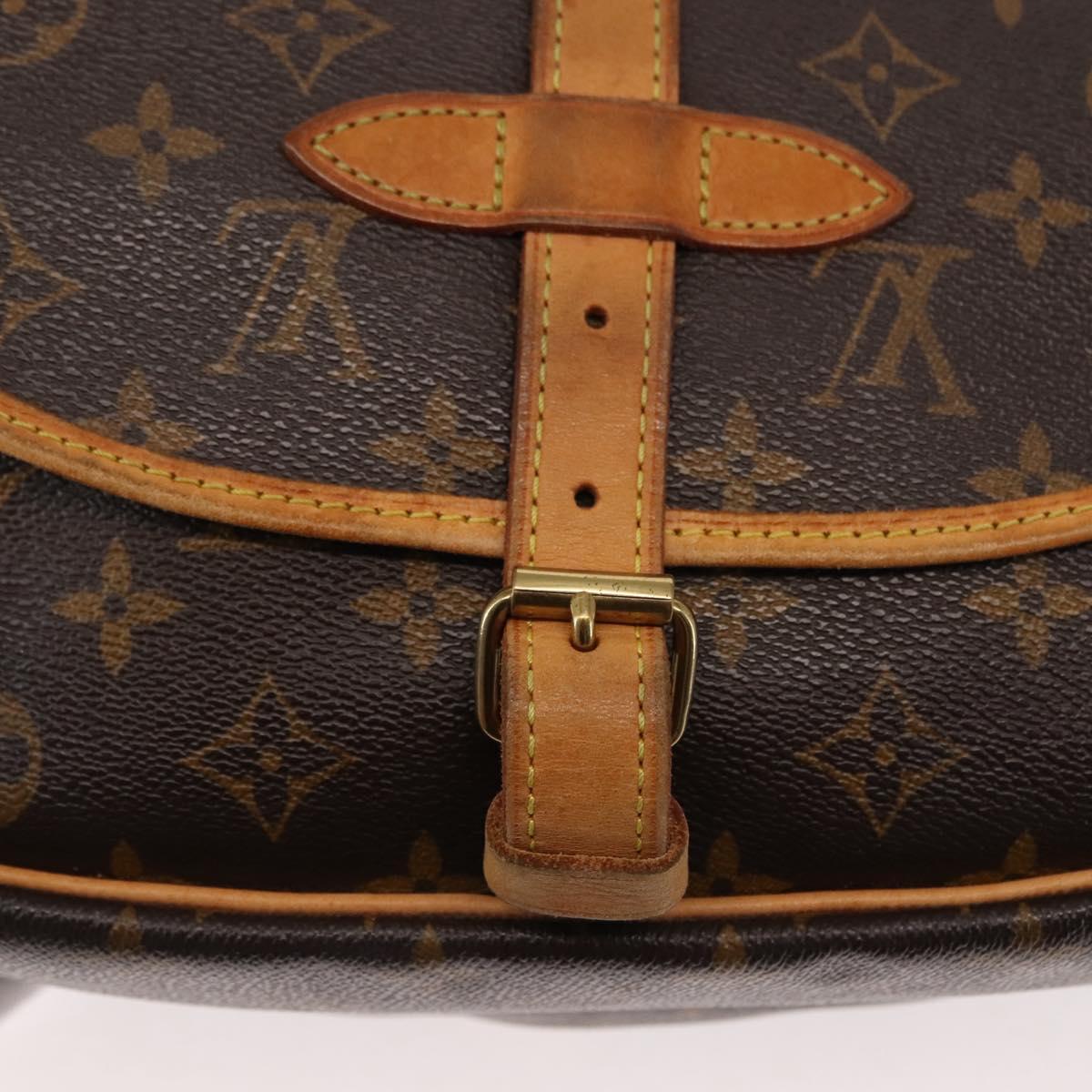 LOUIS VUITTON Monogram Saumur 30 Shoulder Bag M42256 LV Auth am9240