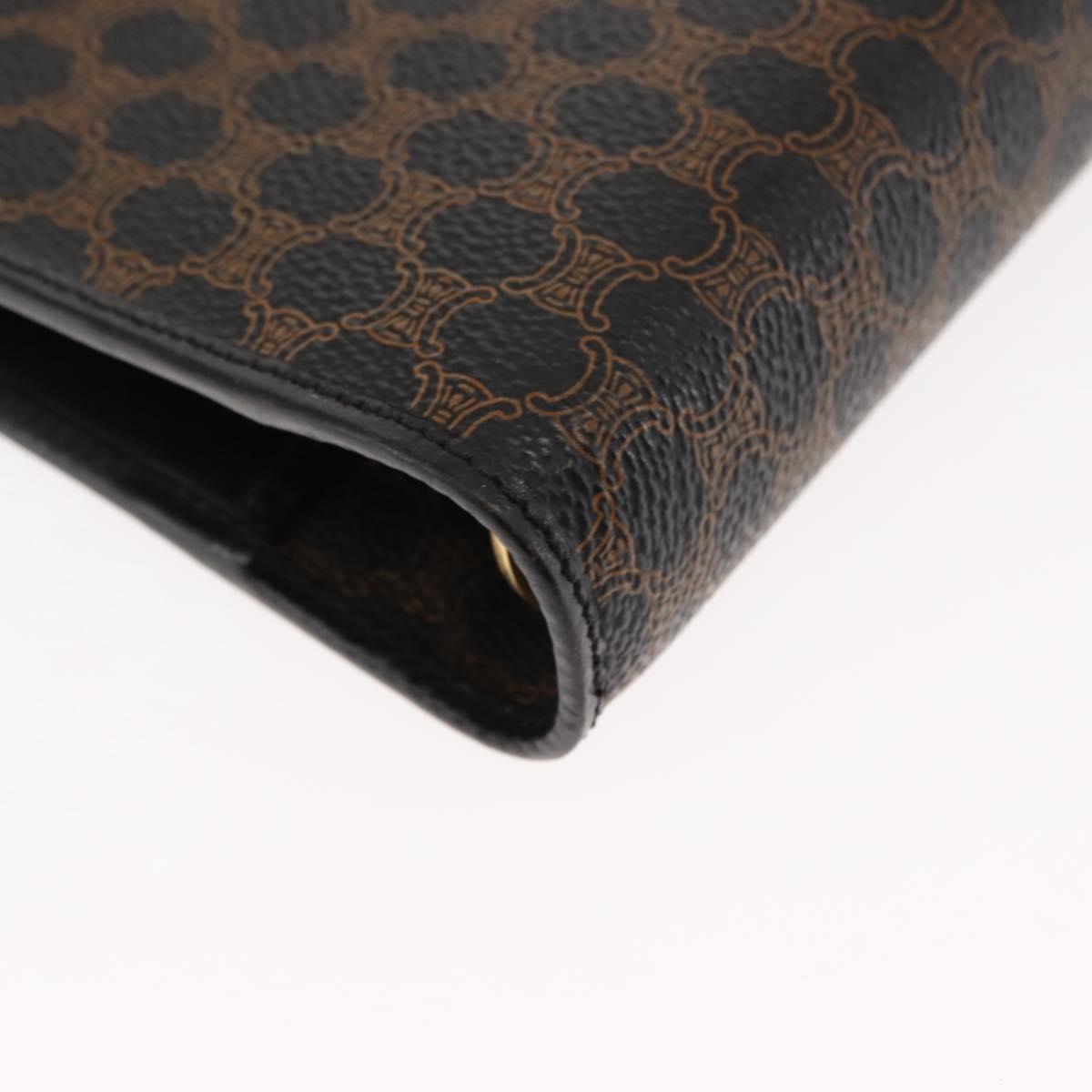 CELINE Macadam Canvas Day Planner Cover PVC Black Auth am9242