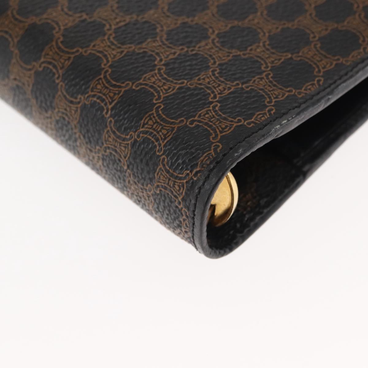 CELINE Macadam Canvas Day Planner Cover PVC Black Auth am9242