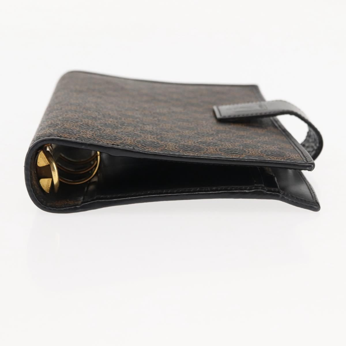 CELINE Macadam Canvas Day Planner Cover PVC Black Auth am9242