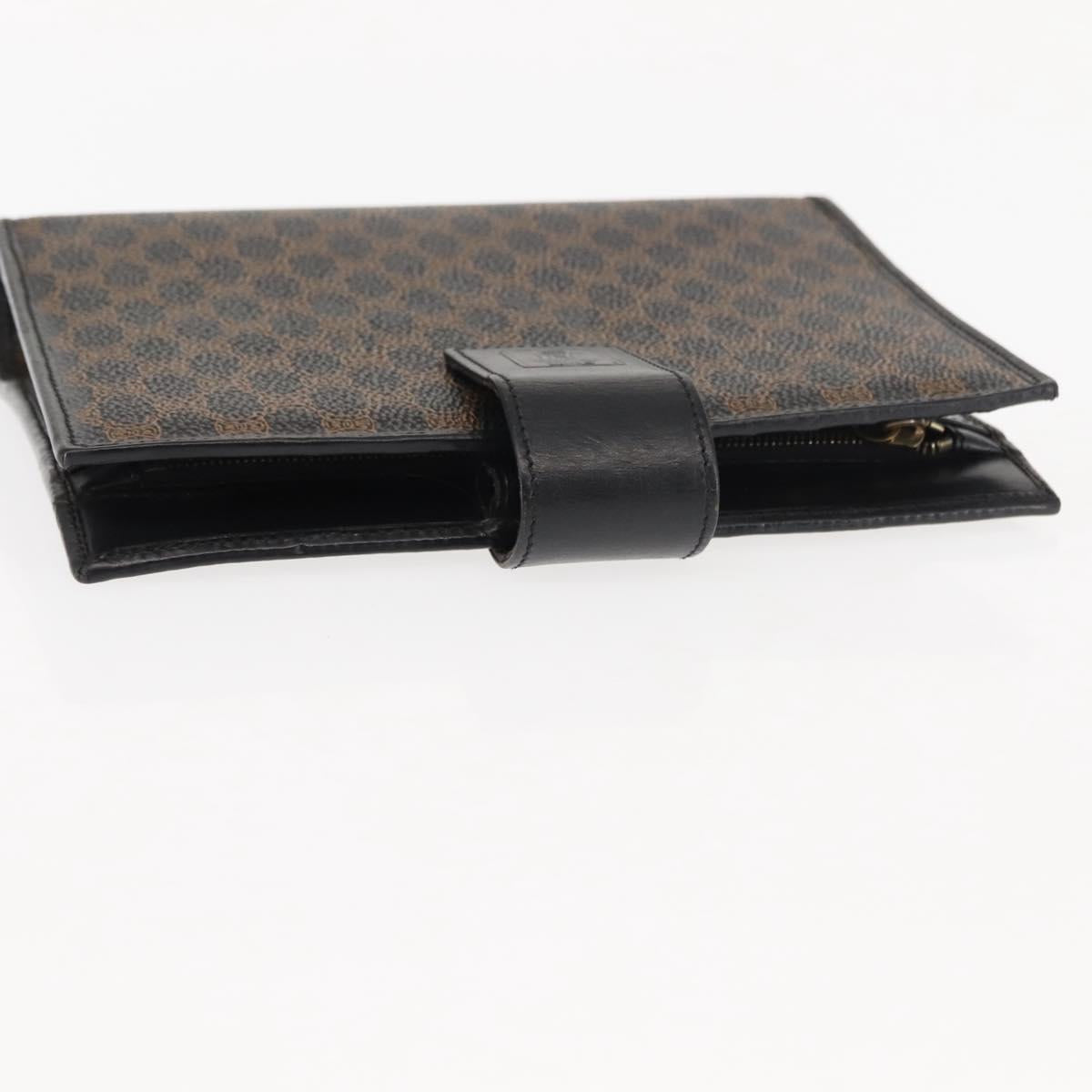 CELINE Macadam Canvas Day Planner Cover PVC Black Auth am9242