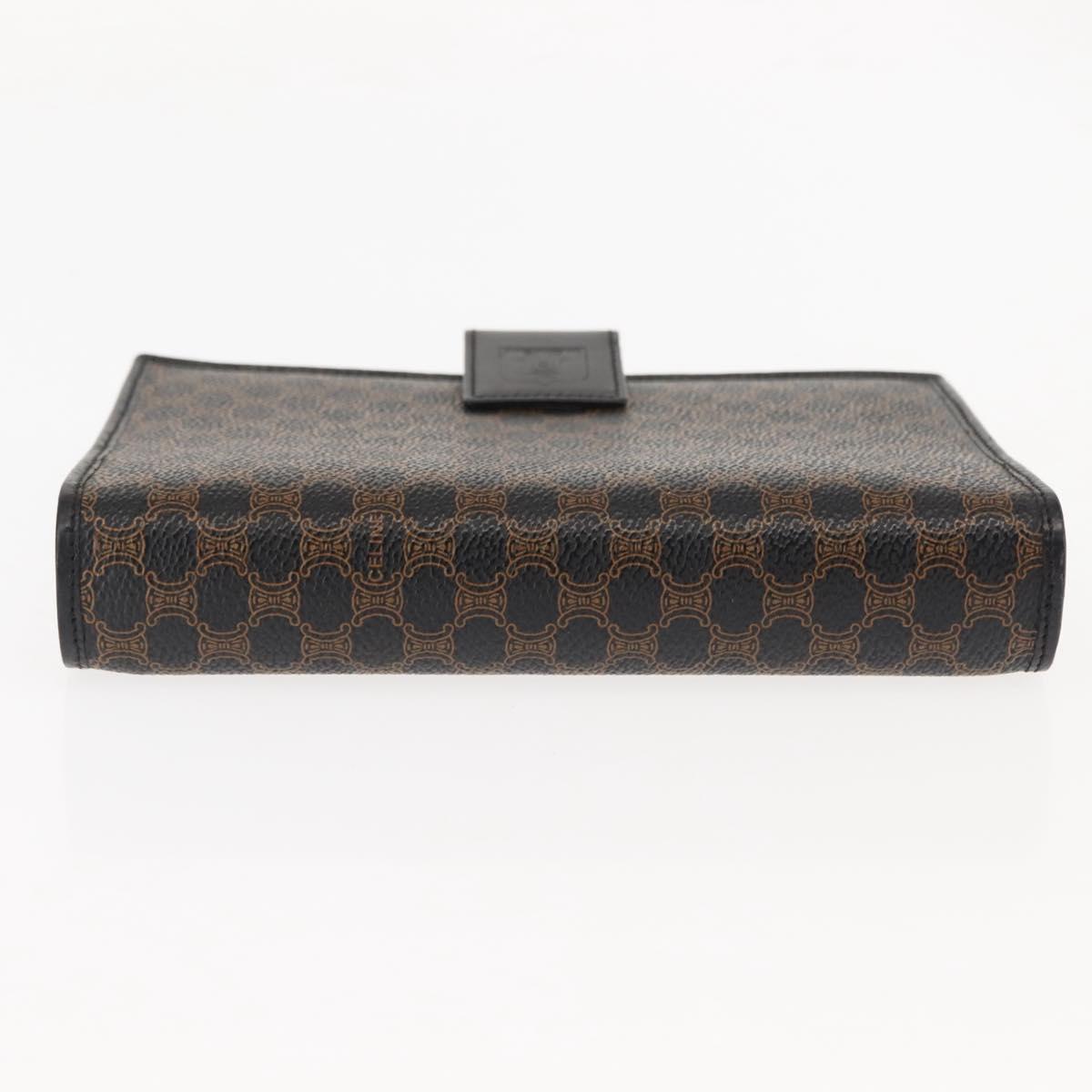 CELINE Macadam Canvas Day Planner Cover PVC Black Auth am9242