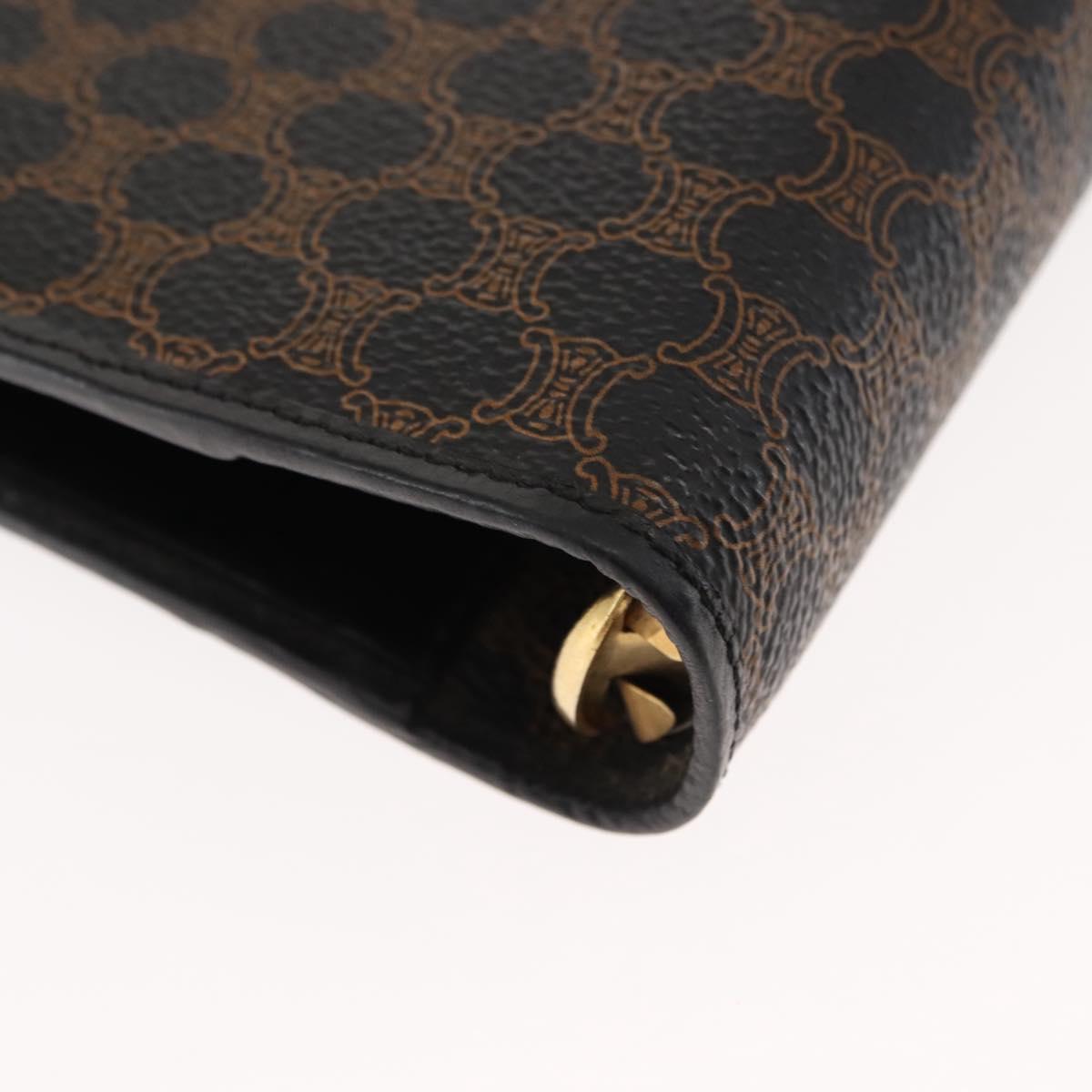 CELINE Macadam Canvas Day Planner Cover PVC Black Auth am9242