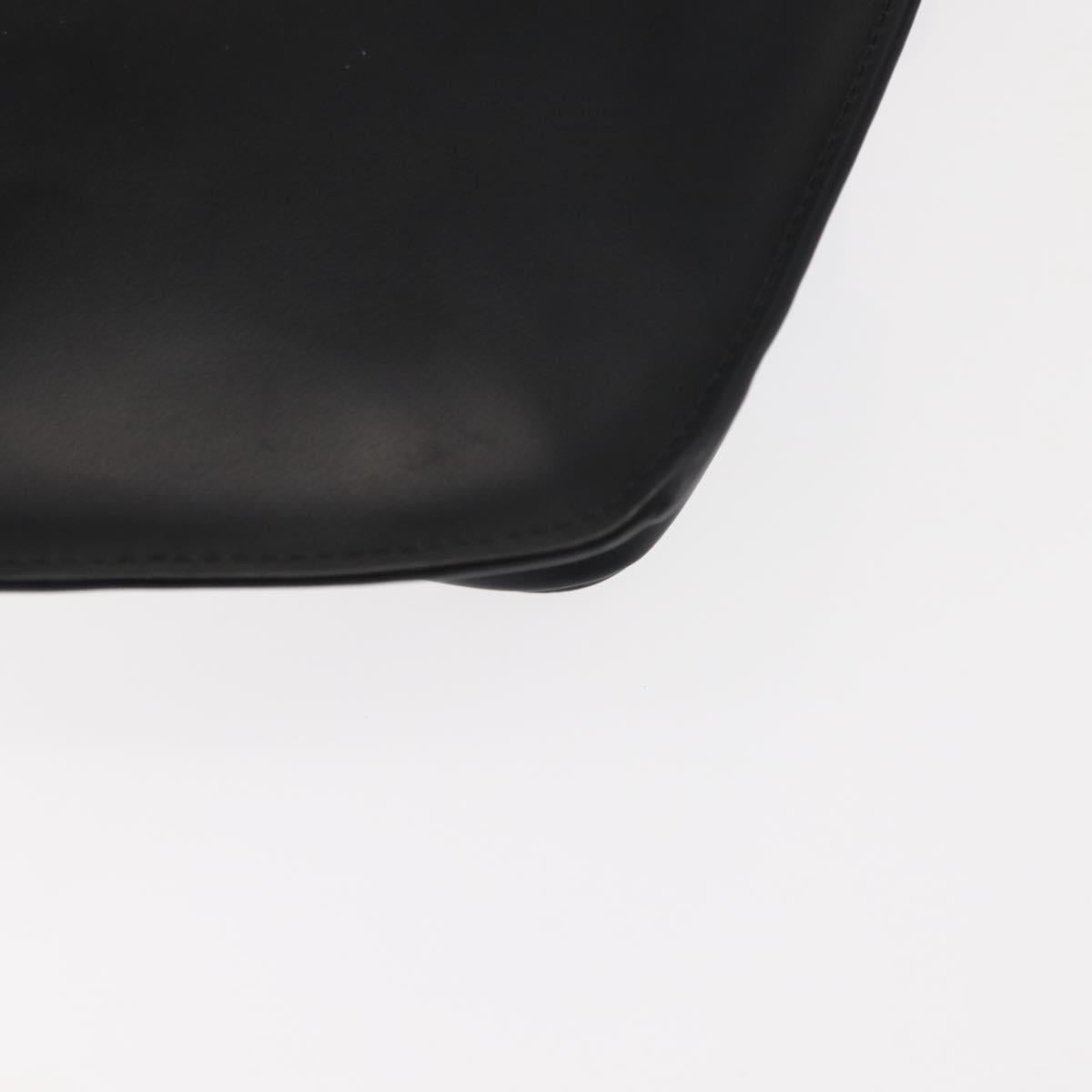 VERSACE Body Bag Leather Black Auth am9243