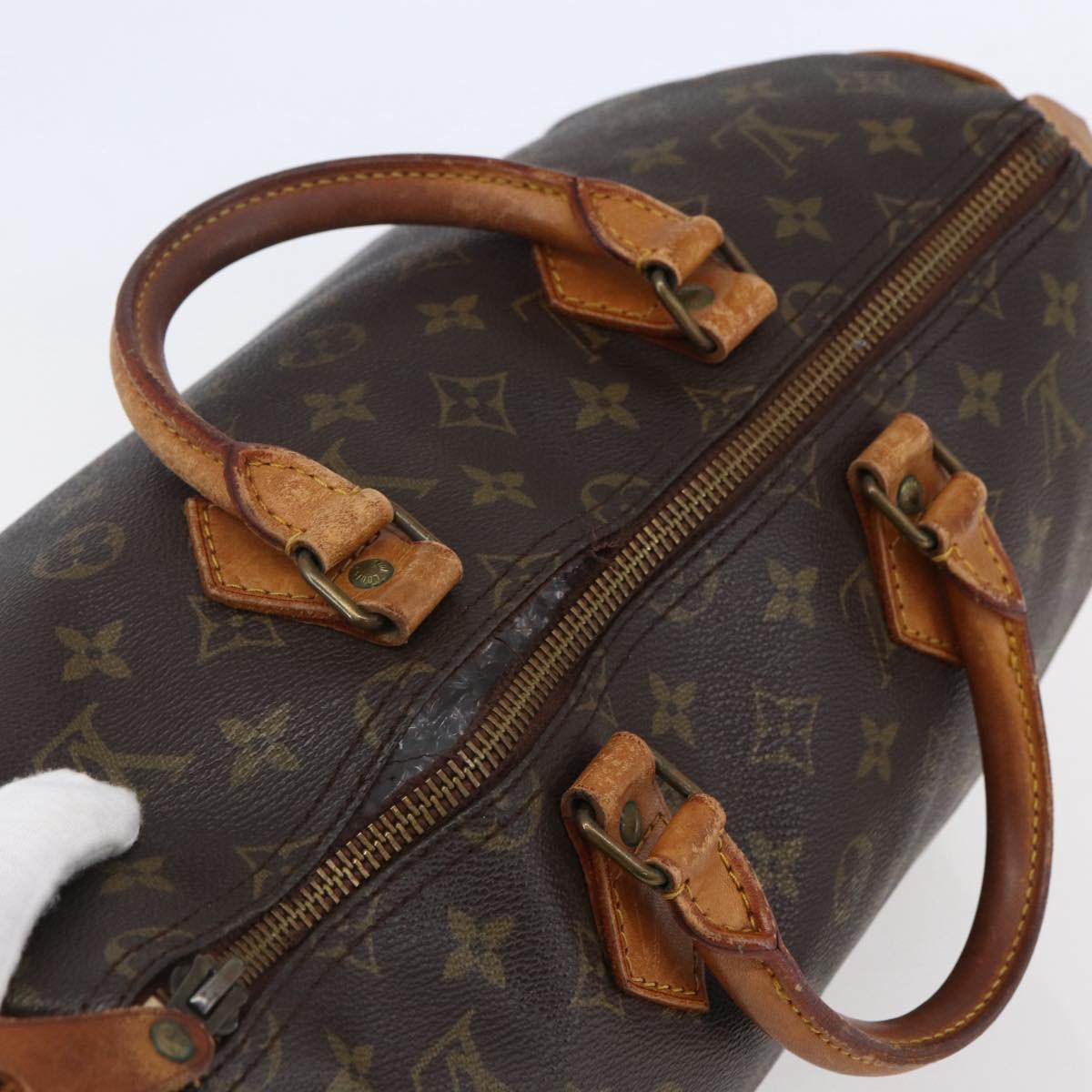 LOUIS VUITTON Monogram Speedy 35 Hand Bag Vintage M41524 LV Auth am9246