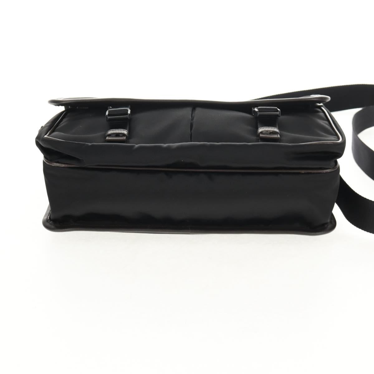 PRADA Shoulder Bag Nylon Black Silver Auth am9263V