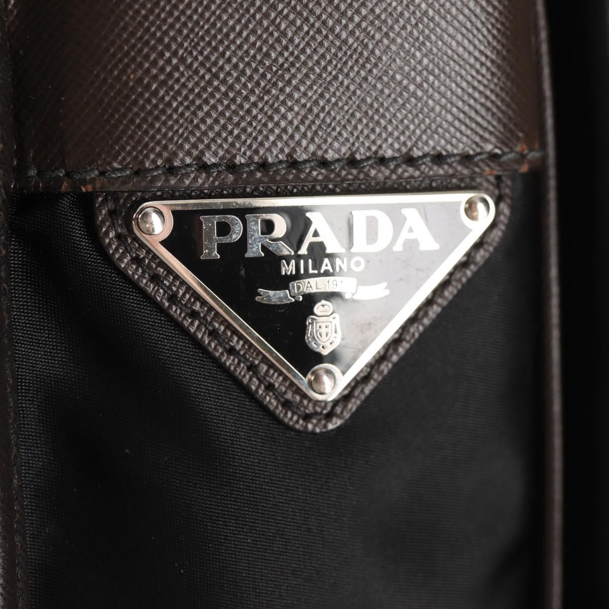 PRADA Shoulder Bag Nylon Black Silver Auth am9263V