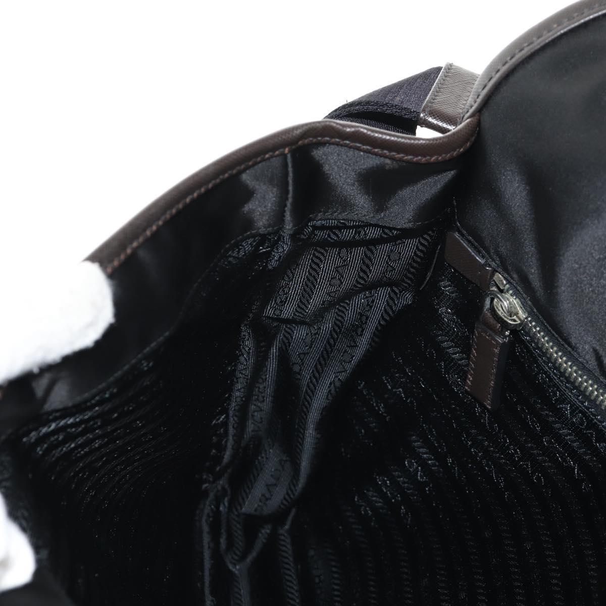 PRADA Shoulder Bag Nylon Black Silver Auth am9263V