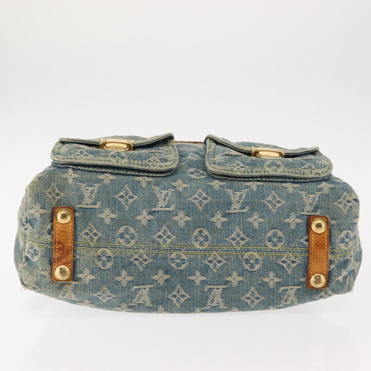 LOUIS VUITTON Monogram Denim Buggy GM Shoulder Bag Blue M95048 LV Auth am9268