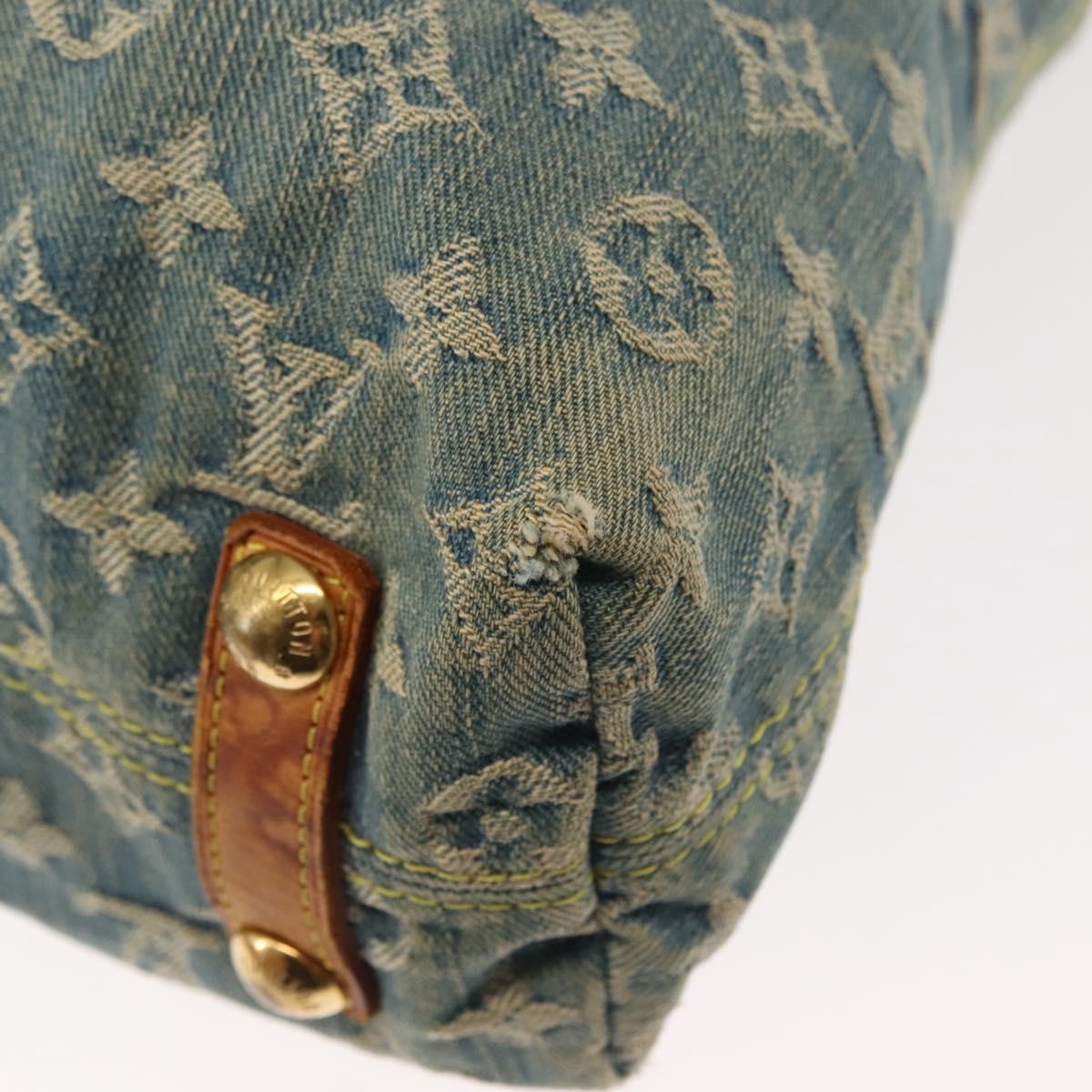 LOUIS VUITTON Monogram Denim Buggy GM Shoulder Bag Blue M95048 LV Auth am9268