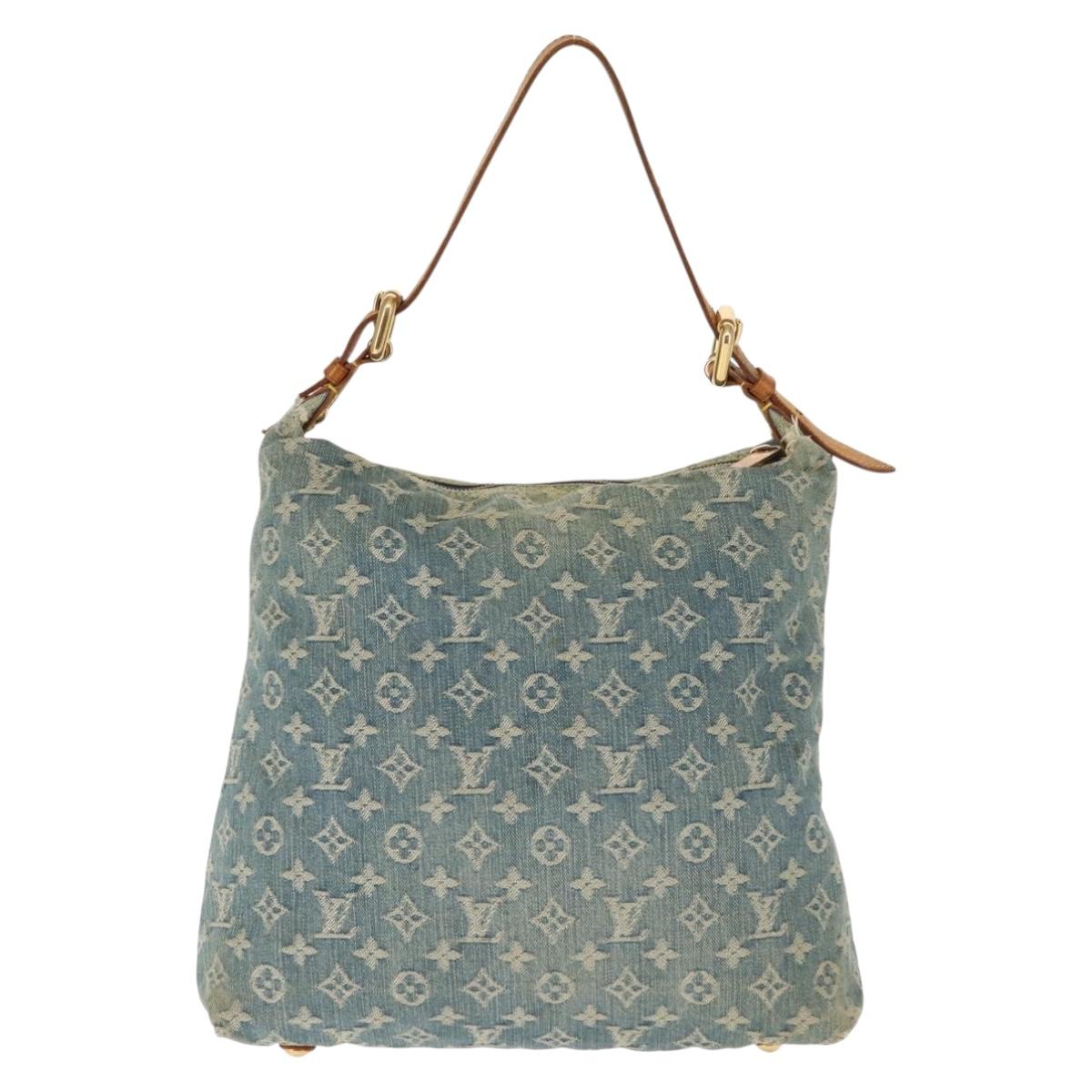 LOUIS VUITTON Monogram Denim Buggy GM Shoulder Bag Blue M95048 LV Auth am9268