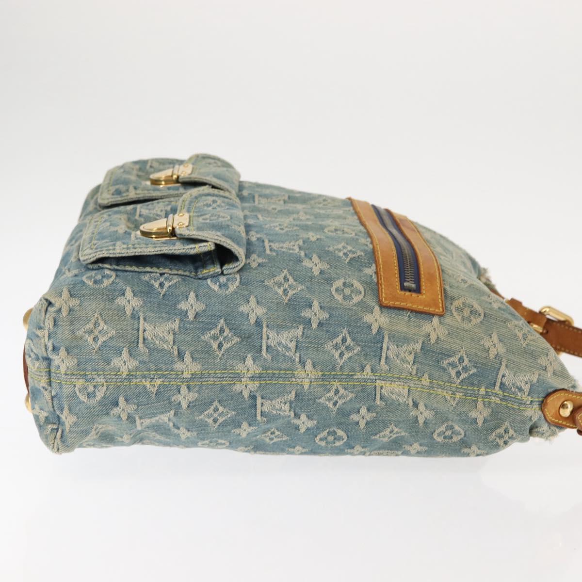 LOUIS VUITTON Monogram Denim Buggy GM Shoulder Bag Blue M95048 LV Auth am9268