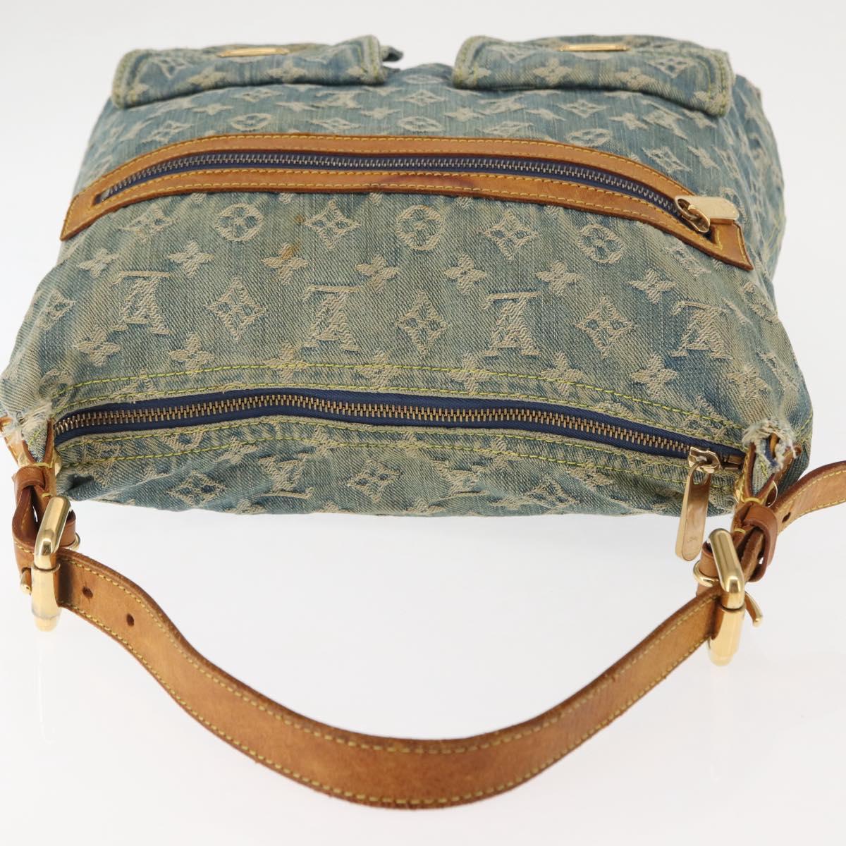 LOUIS VUITTON Monogram Denim Buggy GM Shoulder Bag Blue M95048 LV Auth am9268