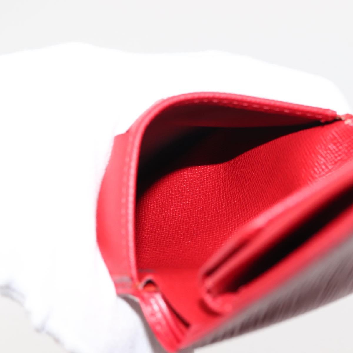 LOUIS VUITTON Epi Porte Billets Compact Wallet Red M63557 LV Auth am9282