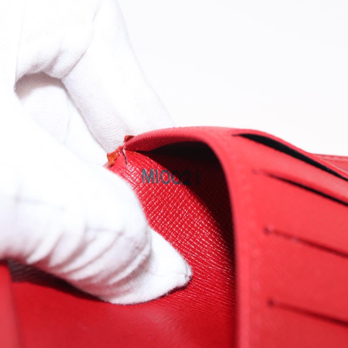 LOUIS VUITTON Epi Porte Billets Compact Wallet Red M63557 LV Auth am9282