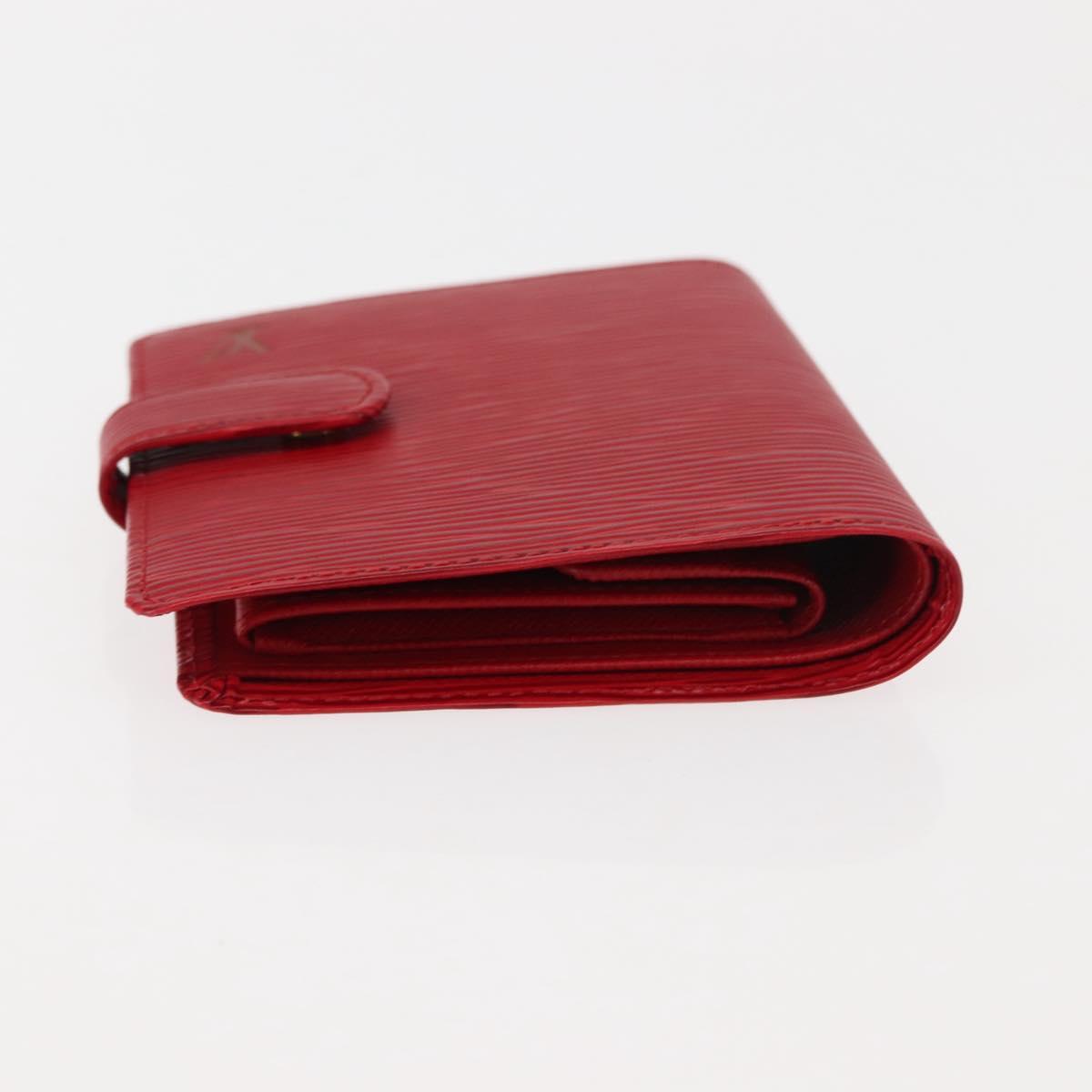 LOUIS VUITTON Epi Porte Billets Compact Wallet Red M63557 LV Auth am9282