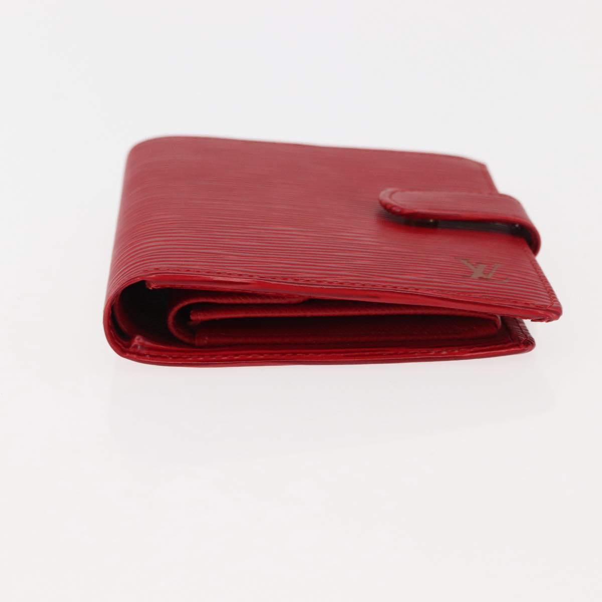 LOUIS VUITTON Epi Porte Billets Compact Wallet Red M63557 LV Auth am9282