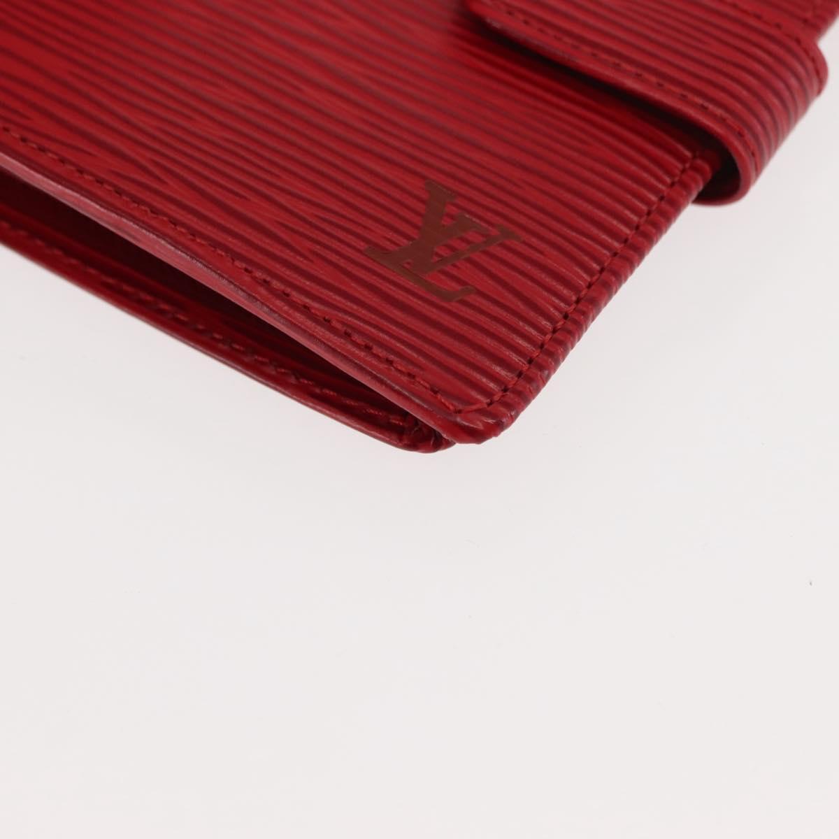 LOUIS VUITTON Epi Porte Billets Compact Wallet Red M63557 LV Auth am9282