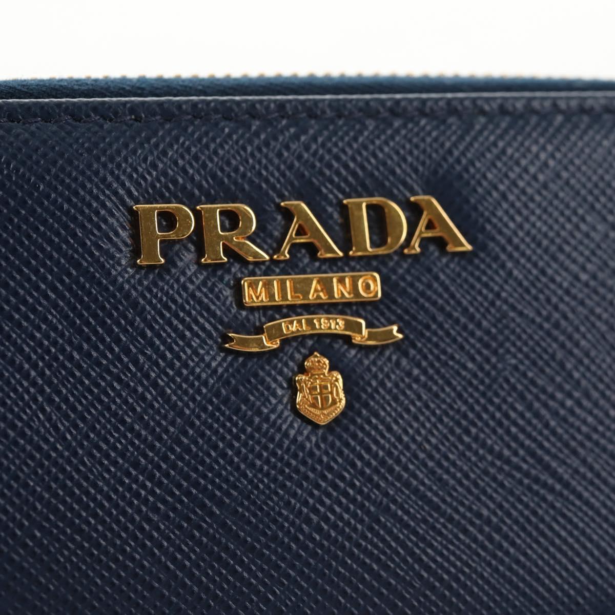 PRADA Key Case Safiano leather Navy Auth am9283V