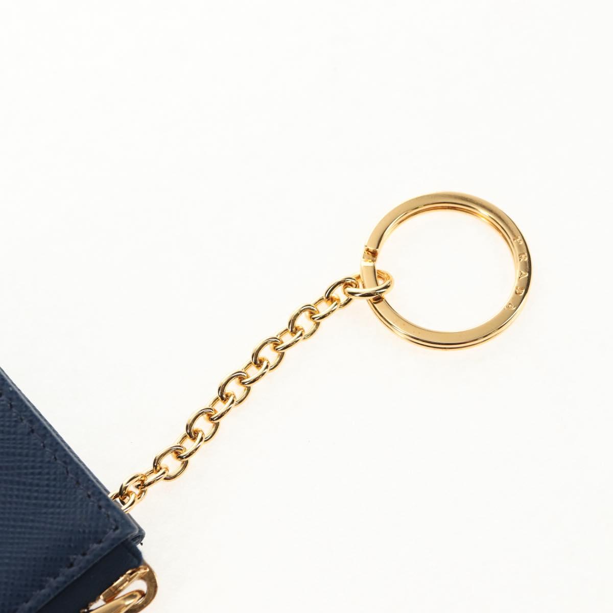 PRADA Key Case Safiano leather Navy Auth am9283V