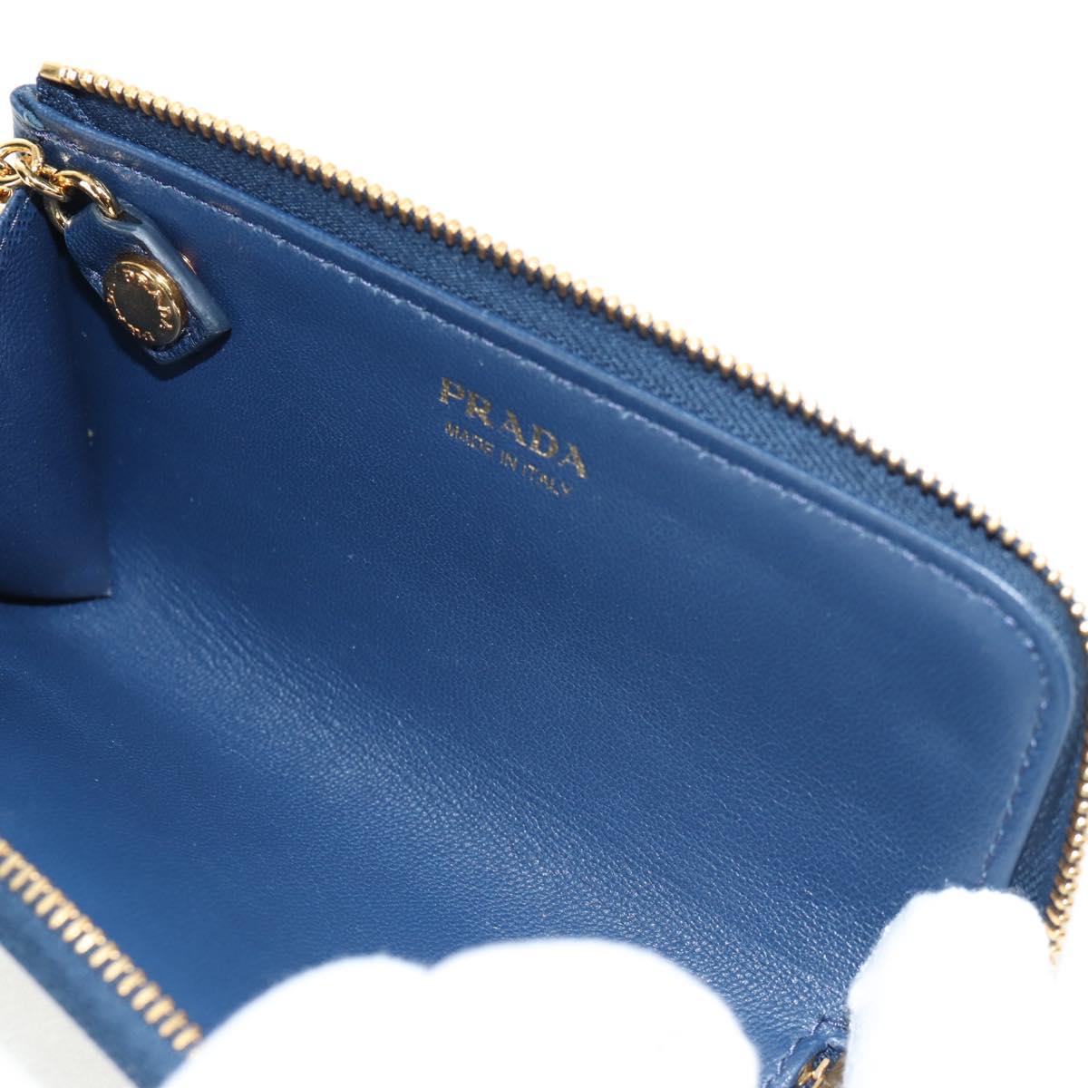 PRADA Key Case Safiano leather Navy Auth am9283V