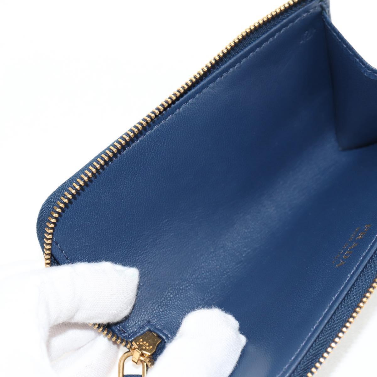 PRADA Key Case Safiano leather Navy Auth am9283V