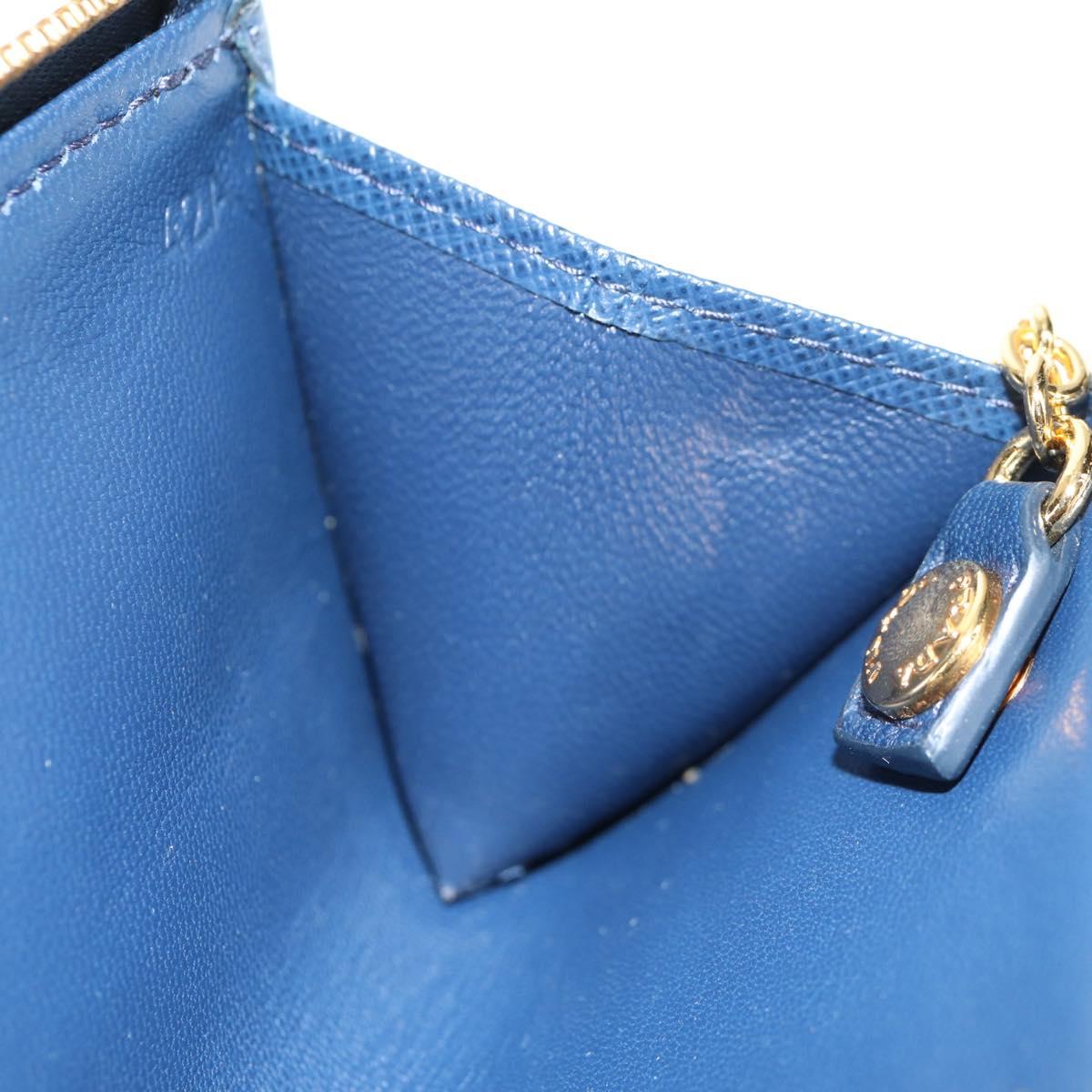 PRADA Key Case Safiano leather Navy Auth am9283V