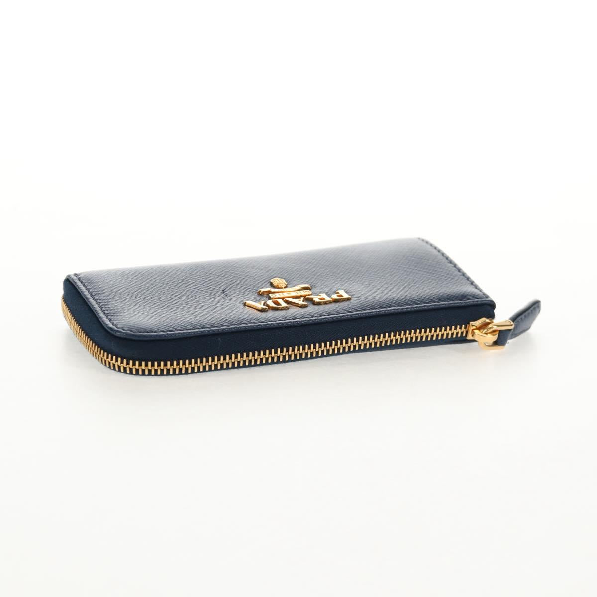 PRADA Key Case Safiano leather Navy Auth am9283V