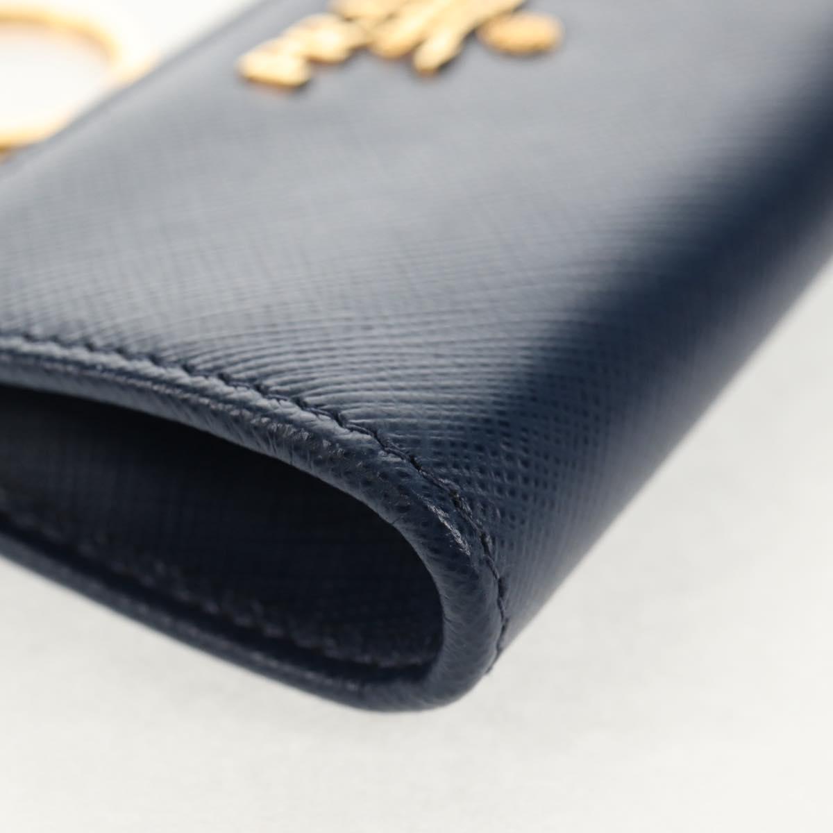 PRADA Key Case Safiano leather Navy Auth am9283V