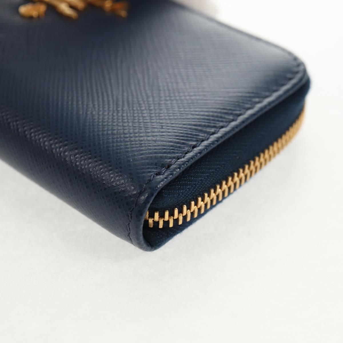 PRADA Key Case Safiano leather Navy Auth am9283V