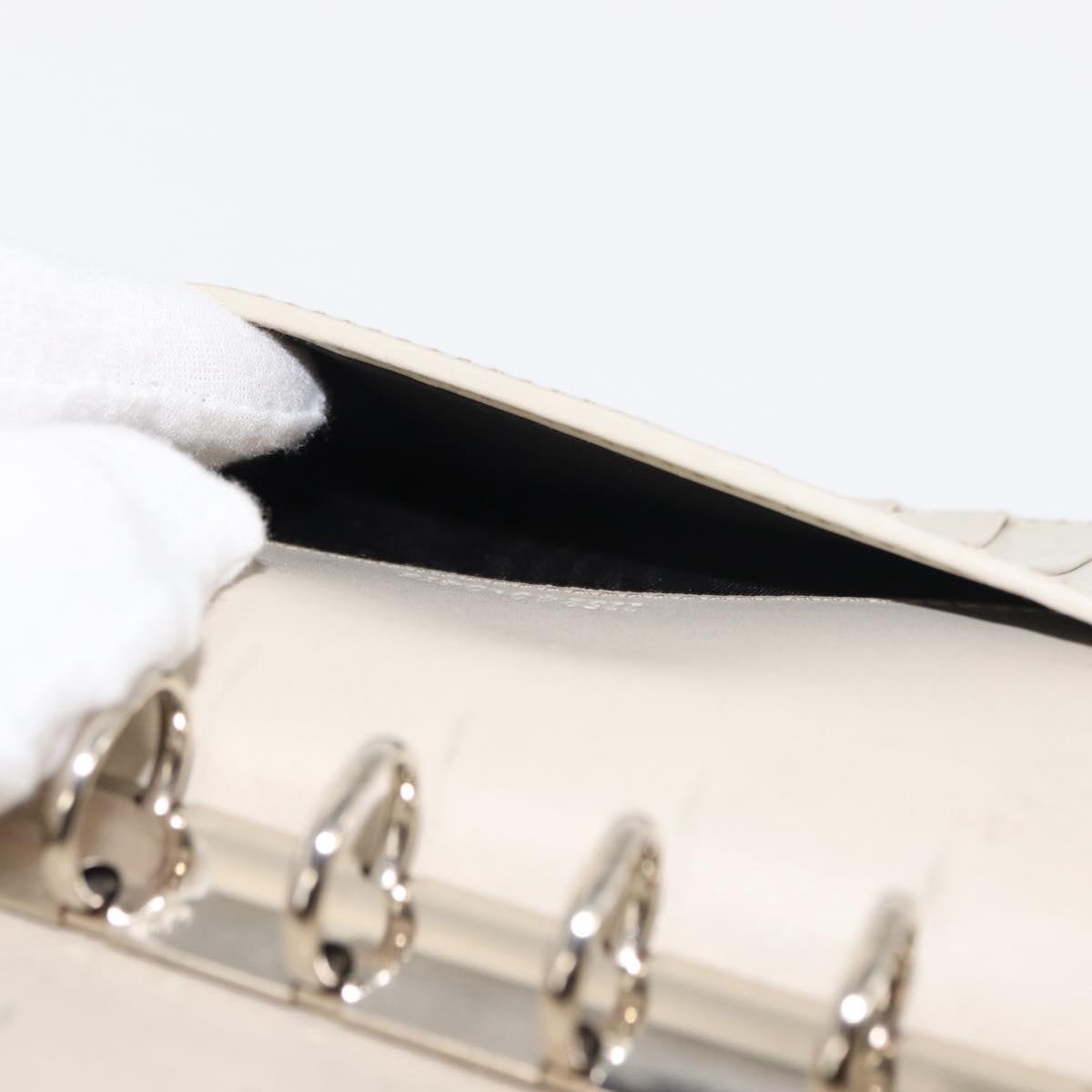 GUCCI GG Canvas Guccissima Day Planner Cover Leather White 115240 Auth am9285