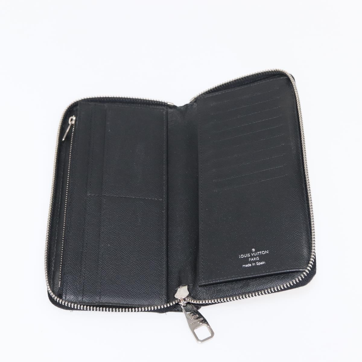 LOUIS VUITTON Damier Graphite Zippy Wallet Vertical N63095 LV Auth am9286