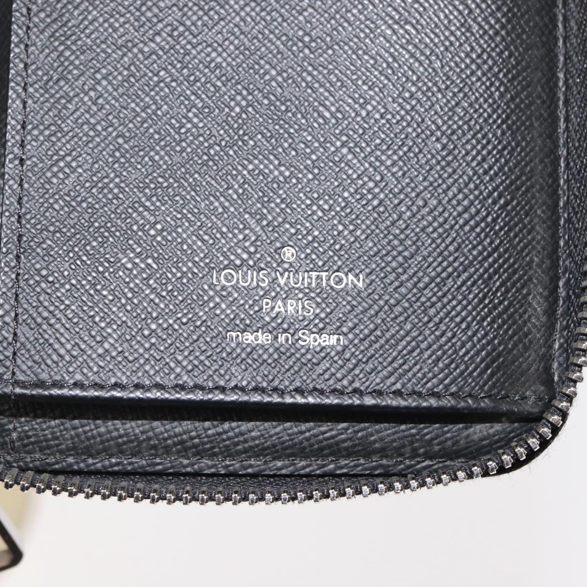 LOUIS VUITTON Damier Graphite Zippy Wallet Vertical N63095 LV Auth am9286