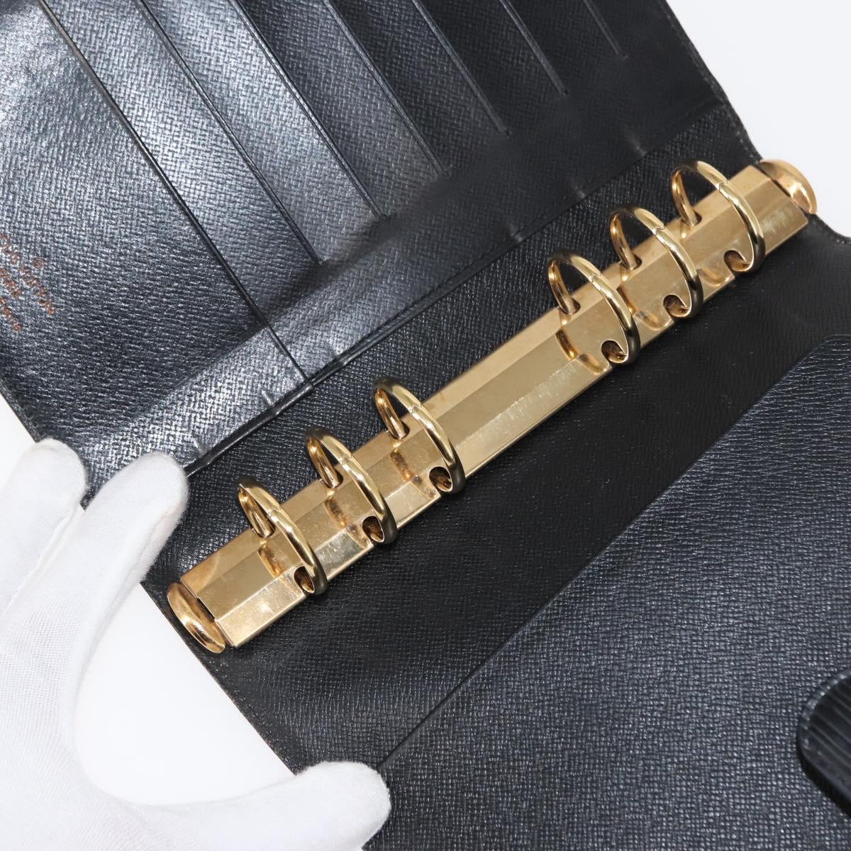 LOUIS VUITTON Epi Agenda MM Day Planner Cover Black R20042 LV Auth am9287